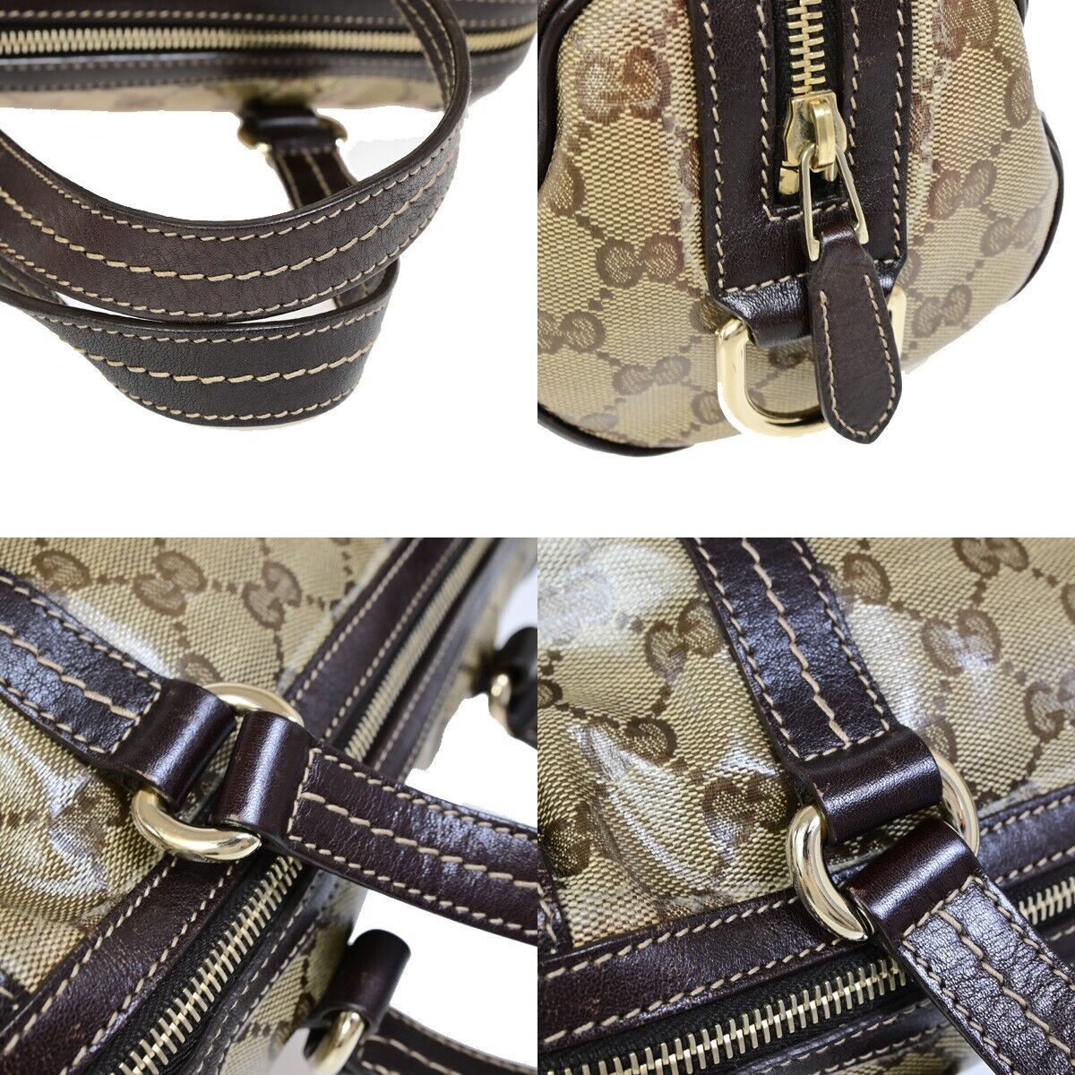 Gucci Gg Crystal Beige Canvas Handbag (Pre-Owned) Size ONE SIZE - 6 Thumbnail