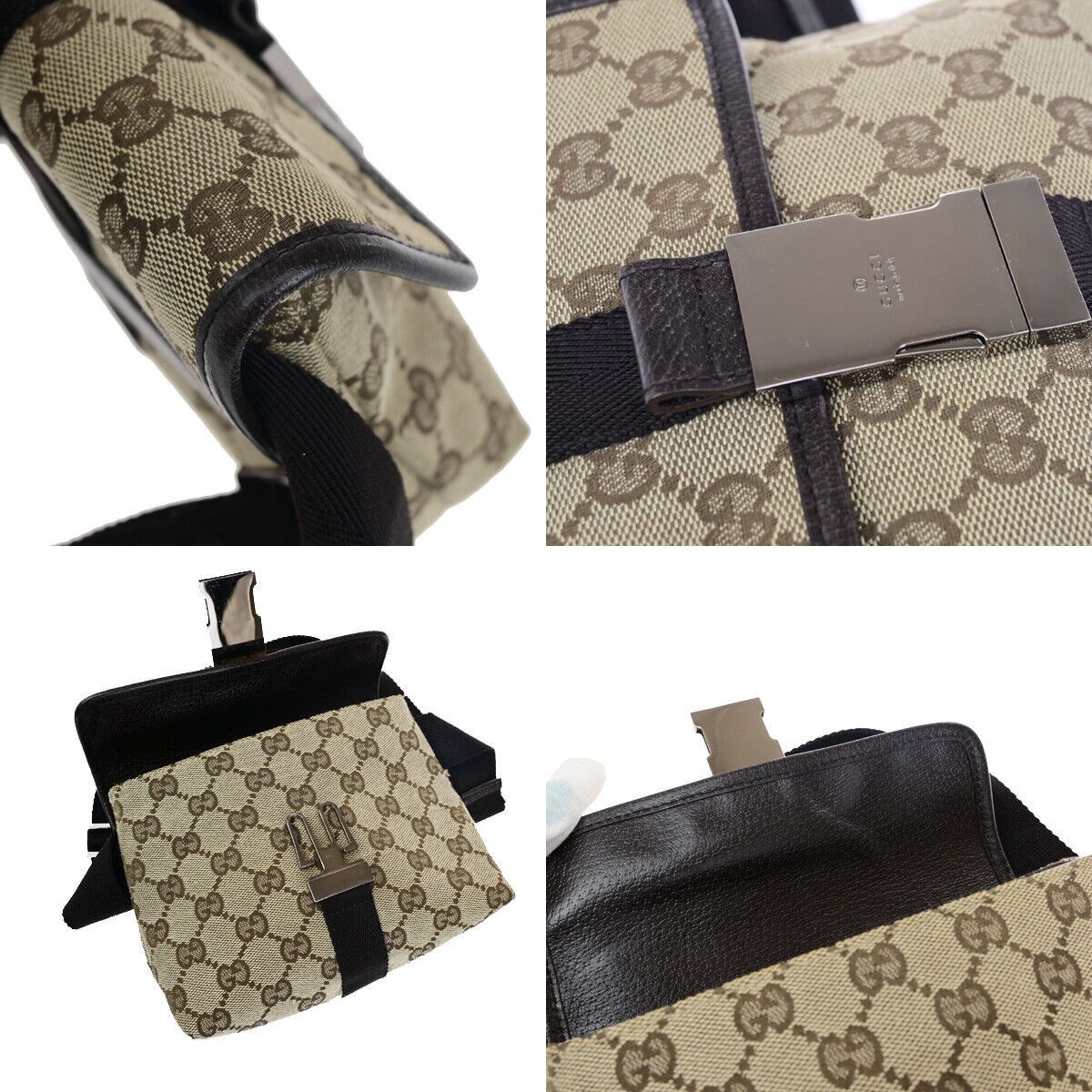 Gucci Beige Canvas Shoulder Bag (Pre-Owned) Size ONE SIZE - 6 Thumbnail