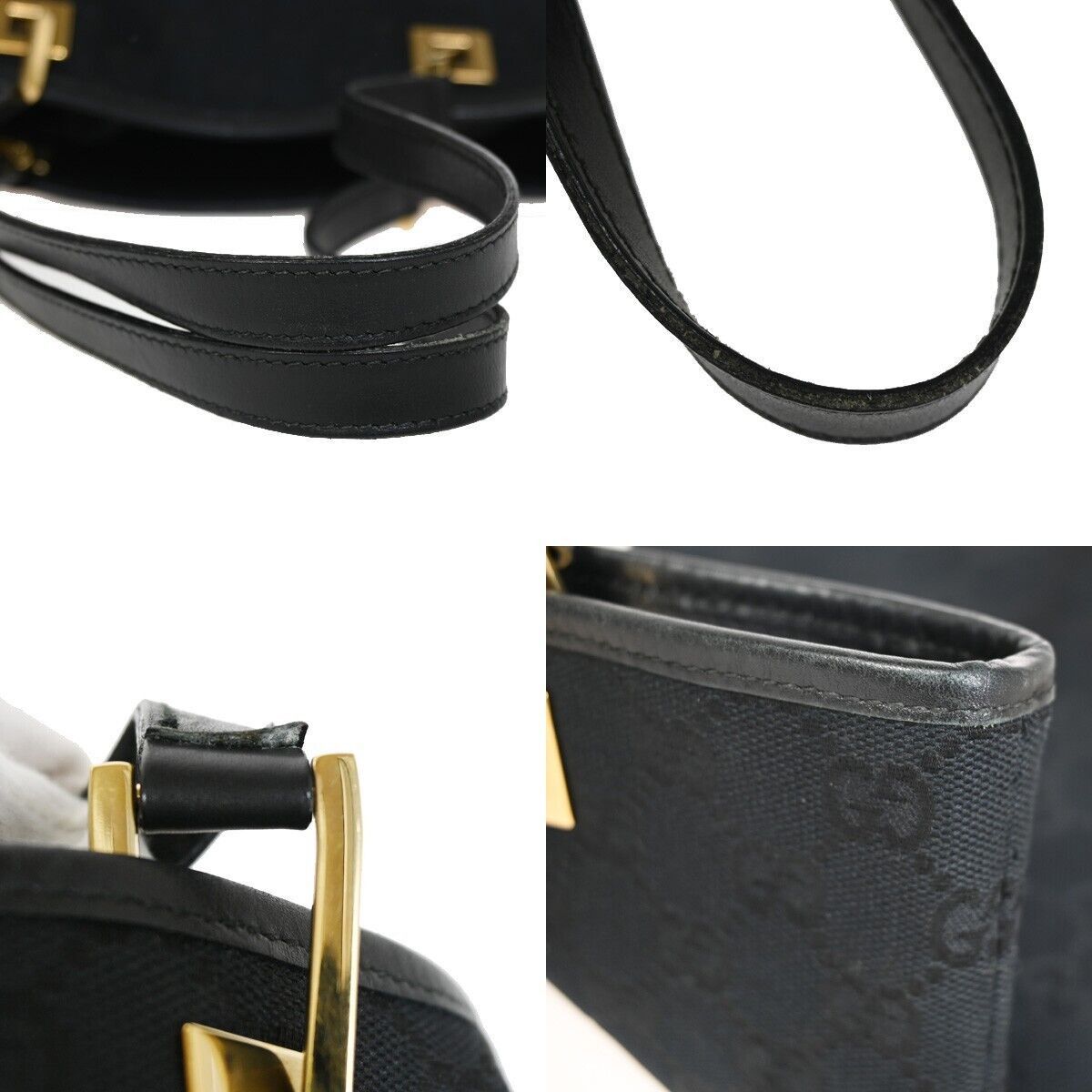 Gucci Black Canvas Tote Bag (Pre-Owned) Size ONE SIZE - 9 Thumbnail