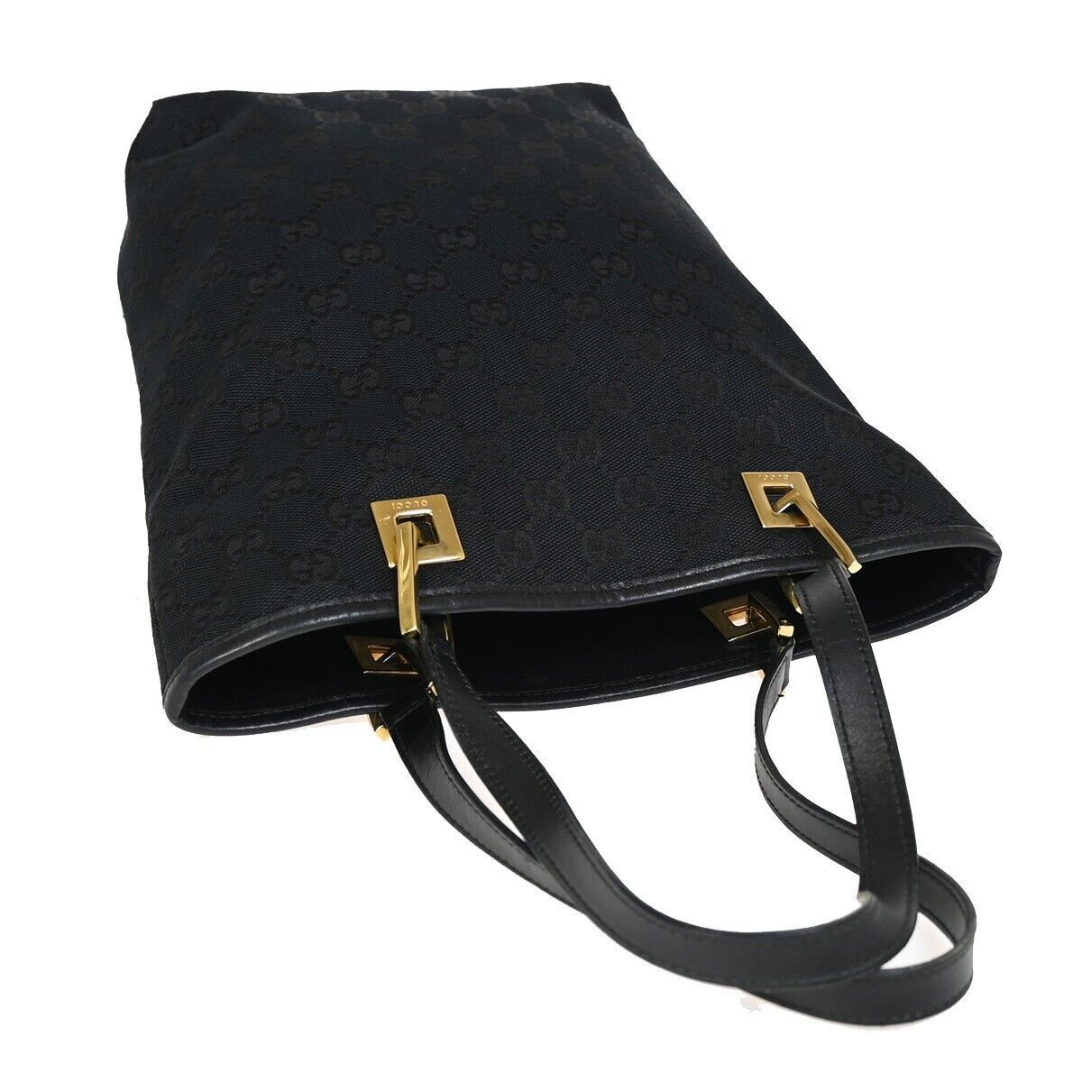 Gucci Black Canvas Tote Bag (Pre-Owned) Size ONE SIZE - 6 Thumbnail