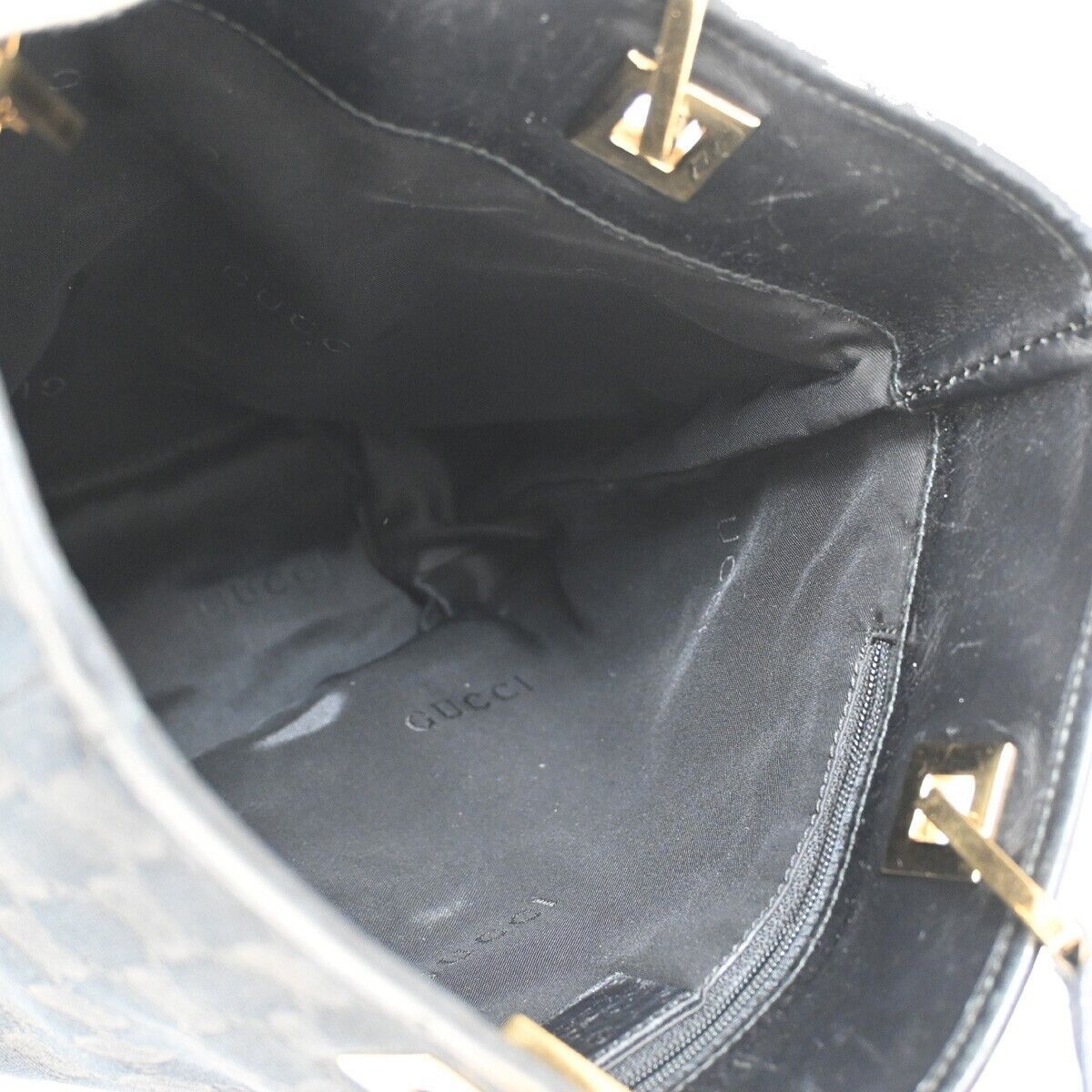 Gucci Black Canvas Tote Bag (Pre-Owned) Size ONE SIZE - 15 Thumbnail