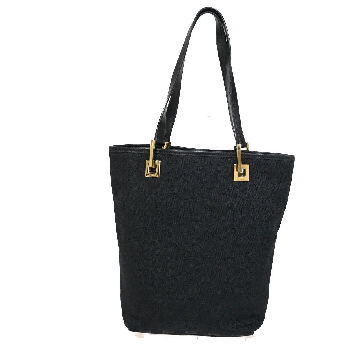 Gucci Black Canvas Tote Bag (Pre-Owned) Size ONE SIZE - 2 Thumbnail