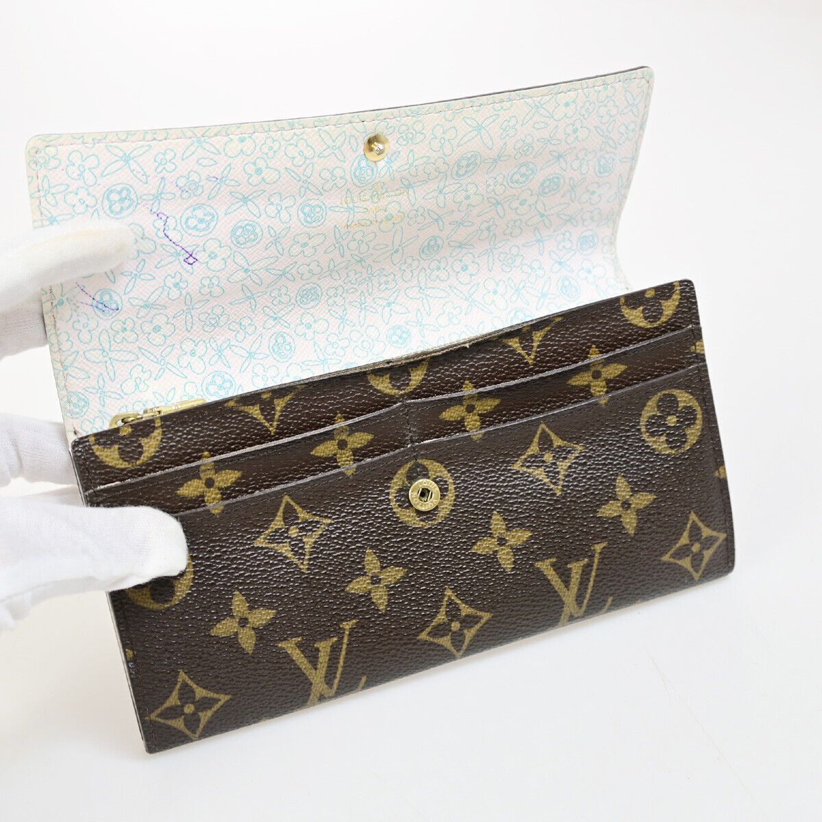 Louis Vuitton Sarah Brown Canvas Wallet (Pre-Owned) Size ONE SIZE - 6 Thumbnail