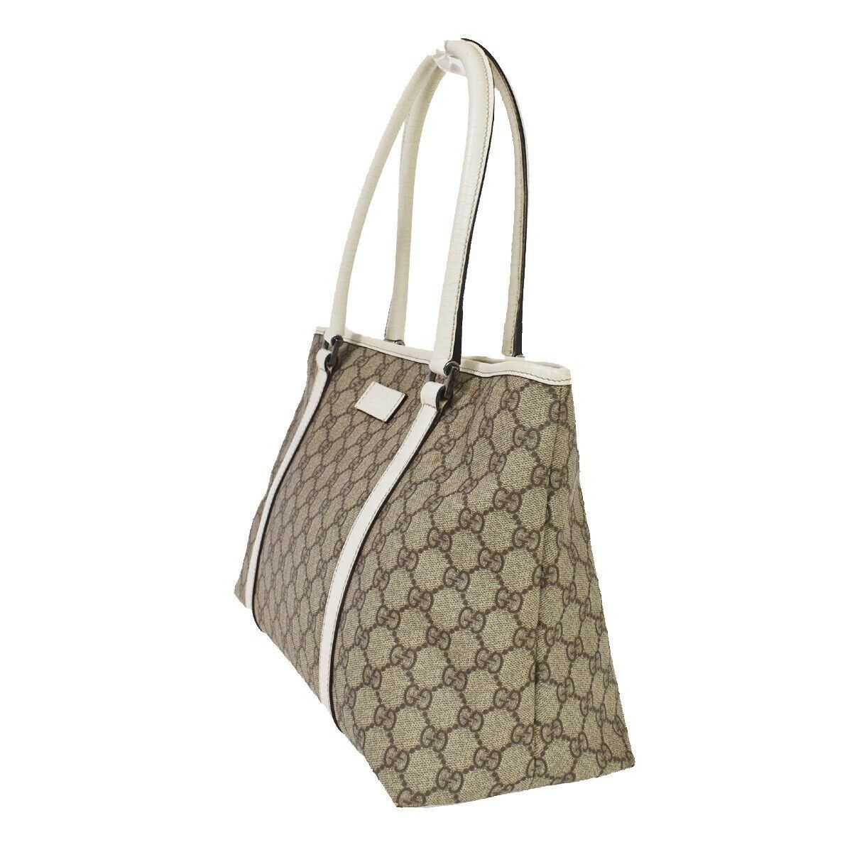 Gucci Gg Supreme Beige Canvas Tote Bag (Pre-Owned) Size ONE SIZE - 3 Thumbnail