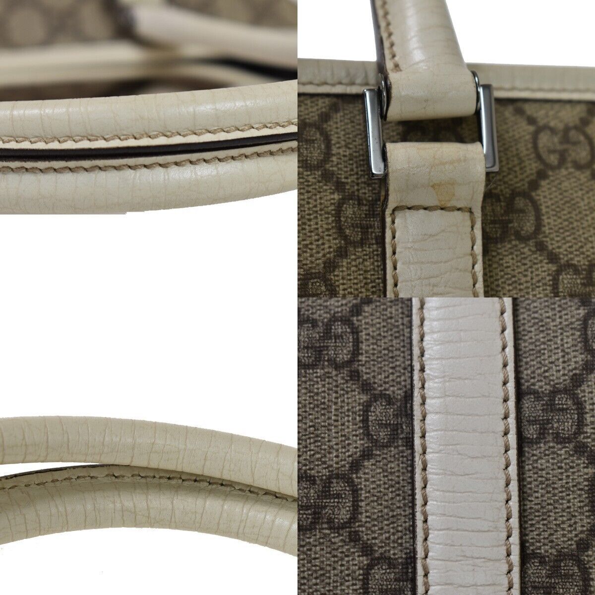 Gucci Gg Supreme Beige Canvas Tote Bag (Pre-Owned) Size ONE SIZE - 10 Thumbnail