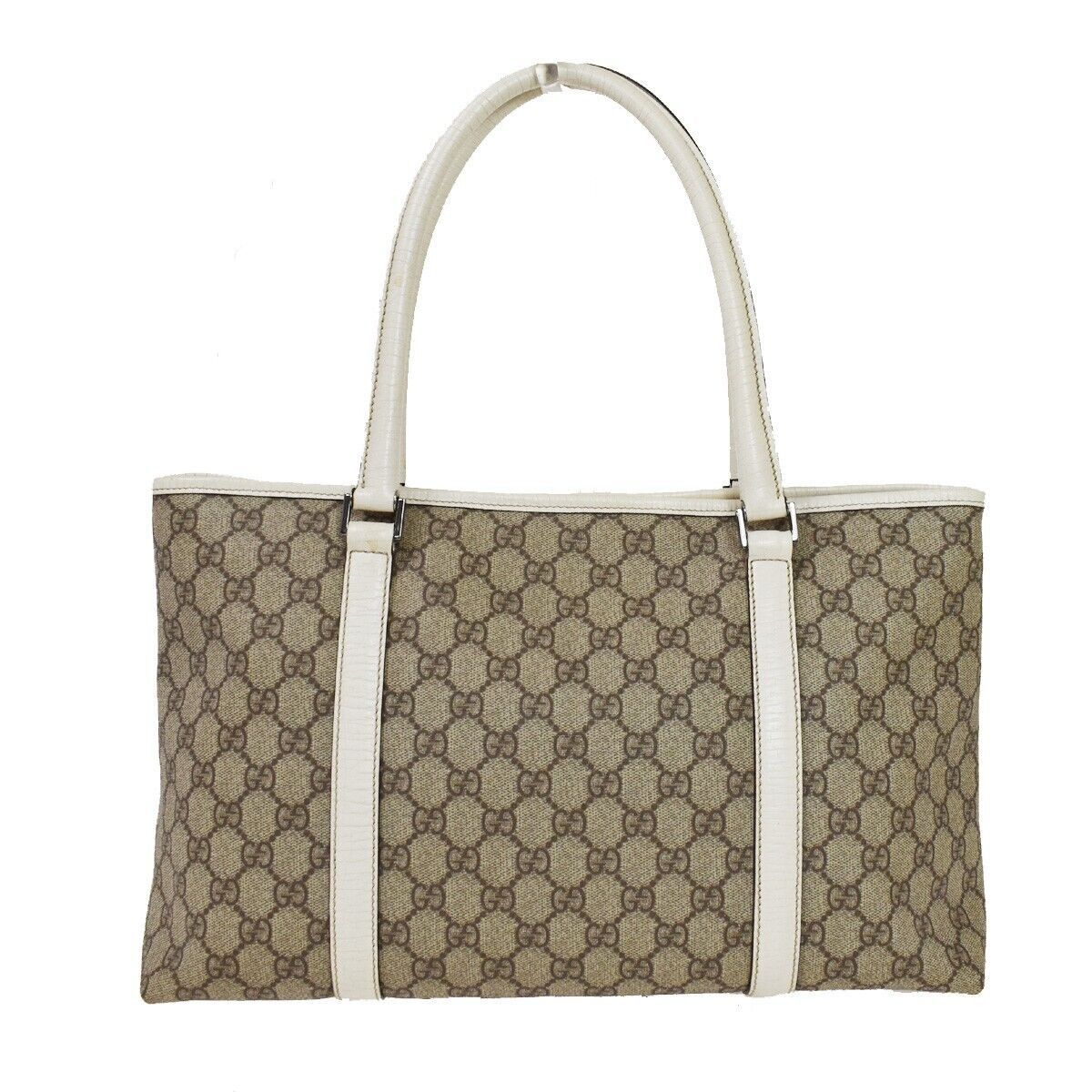 Gucci Gg Supreme Beige Canvas Tote Bag (Pre-Owned) Size ONE SIZE - 2 Thumbnail