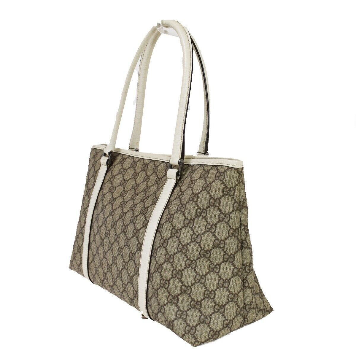 Gucci Gg Supreme Beige Canvas Tote Bag (Pre-Owned) Size ONE SIZE - 4 Thumbnail