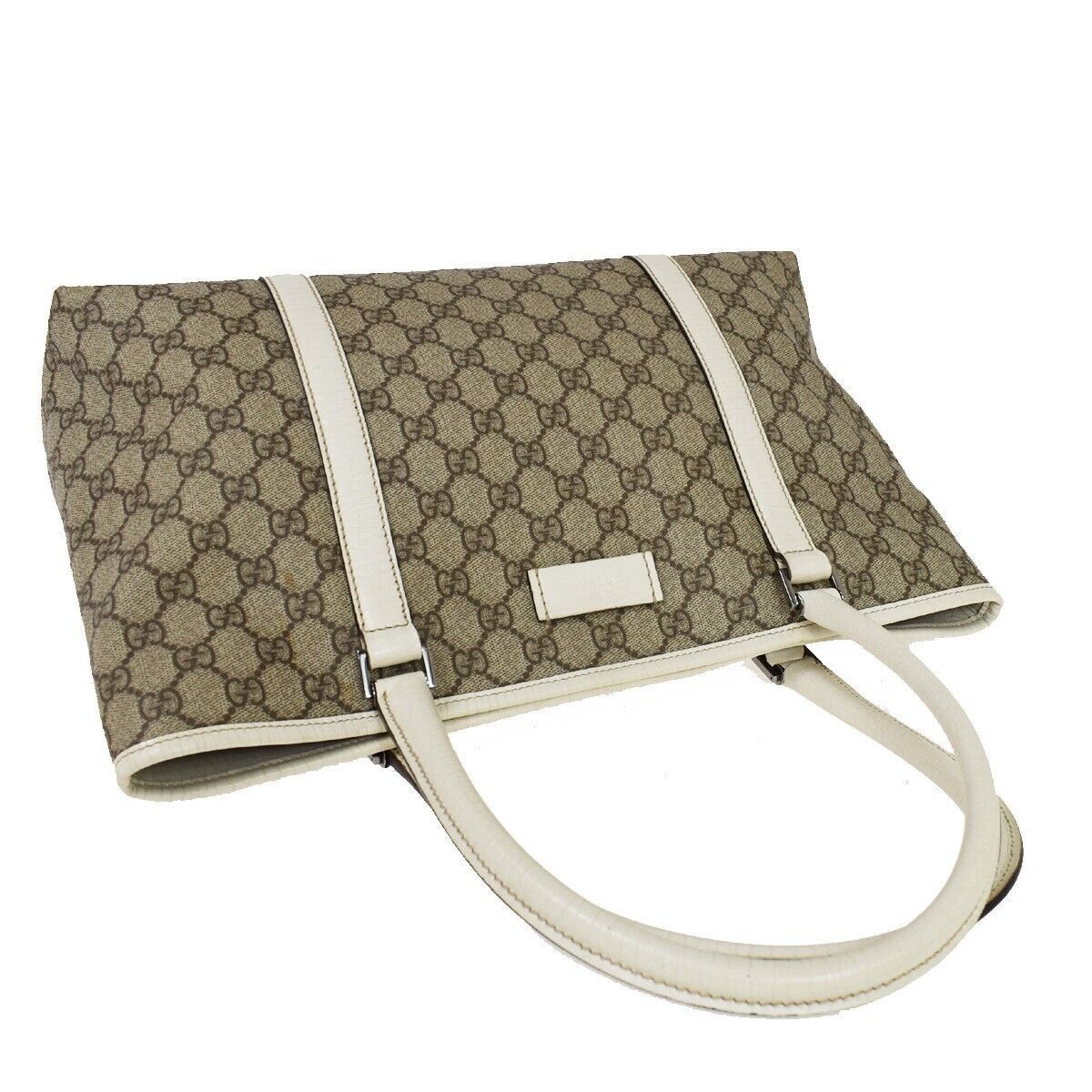 Gucci Gg Supreme Beige Canvas Tote Bag (Pre-Owned) Size ONE SIZE - 5 Thumbnail