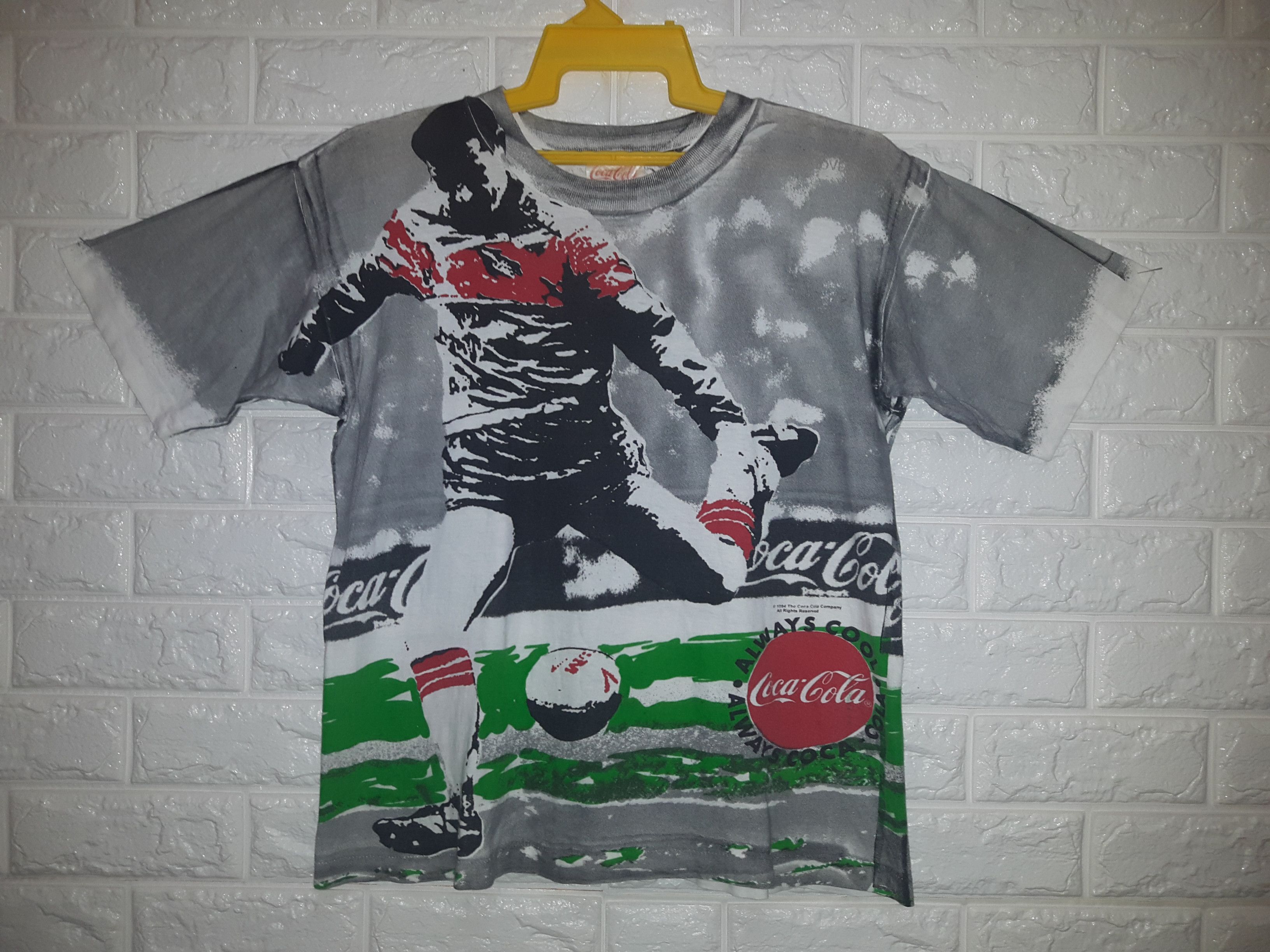 Rare!!!Vintage Full Print 1994 Coca Cola Shirt World Cup Promote..