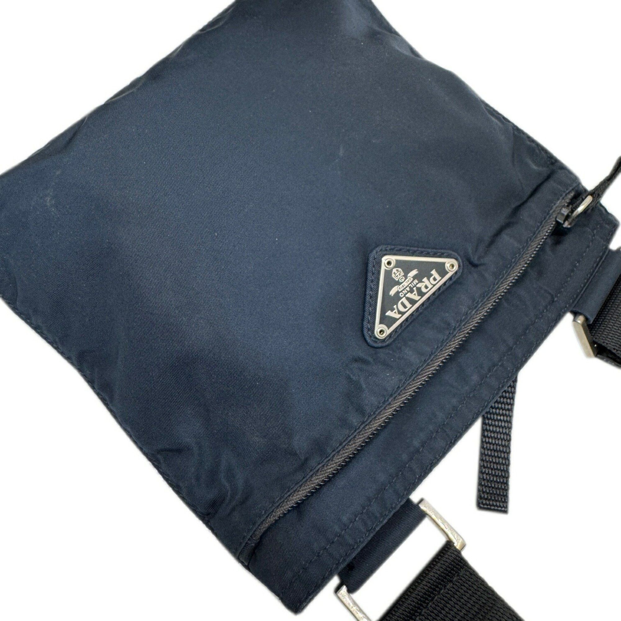 Prada Prada Shoulder Bag Pochette Nylon Navy B7372 Size ONE SIZE - 5 Thumbnail