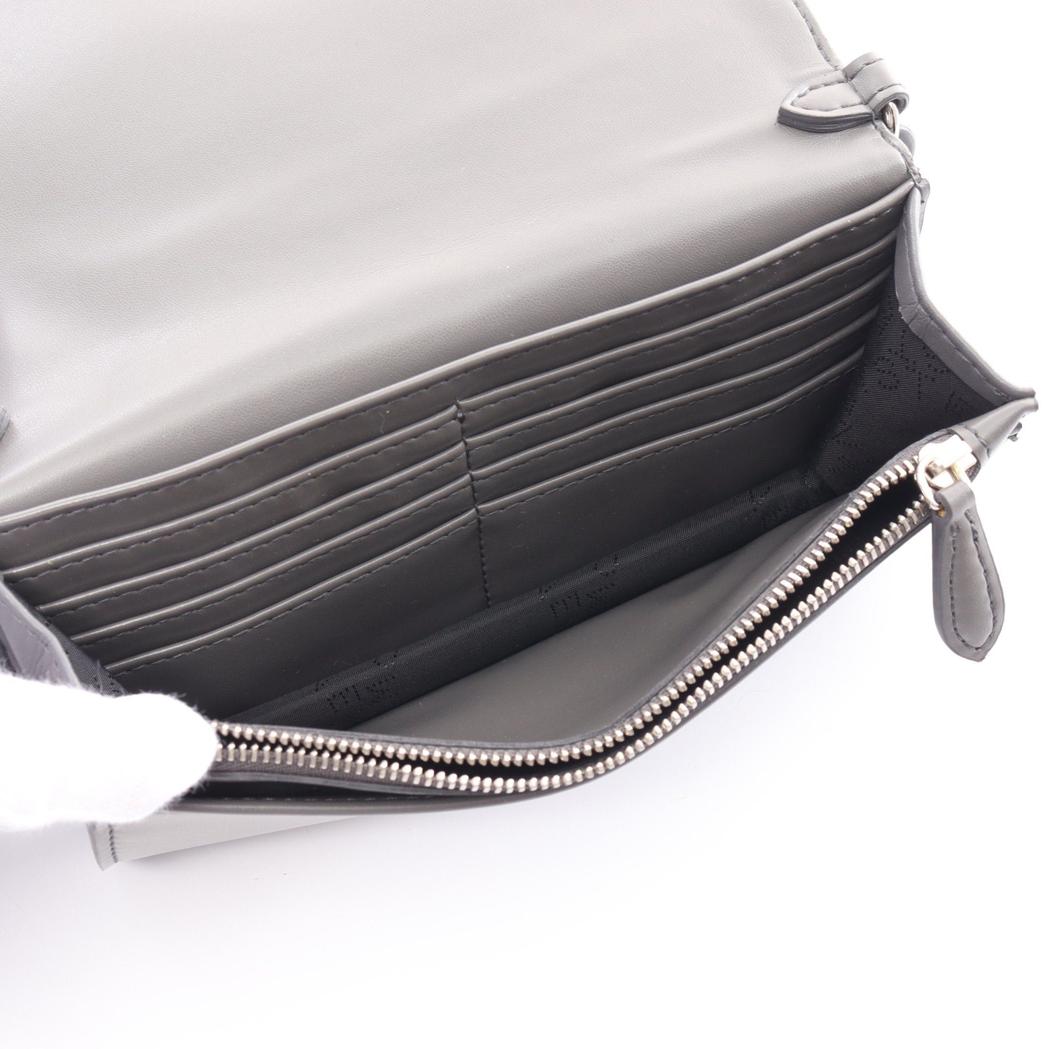 Stella McCartney Stella Mccartney Stella Logo Mini Shoulder Wallet Fake Leather Gray Size ONE SIZE - 3 Thumbnail