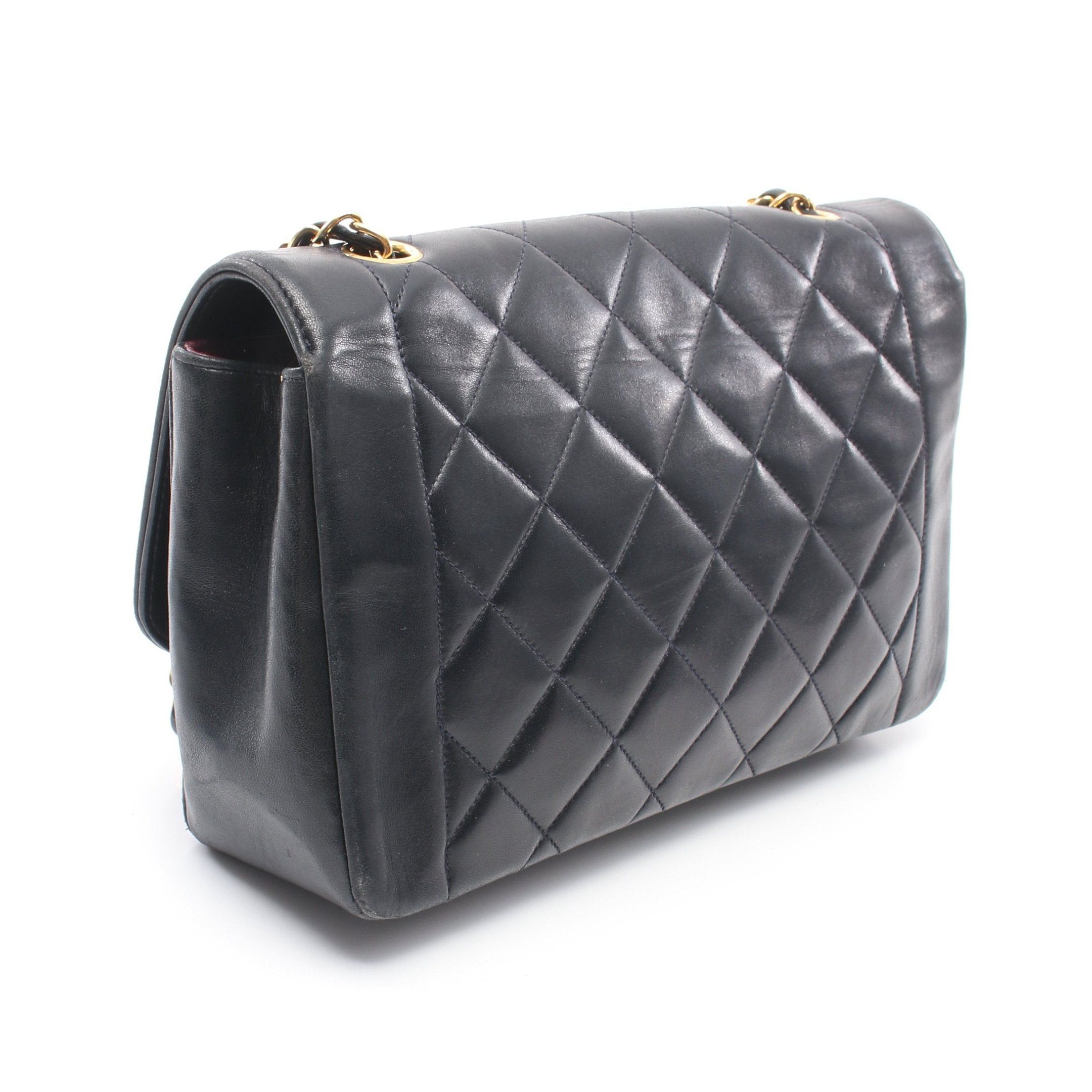 Chanel Chanel Matelasse Diana Flap Chain Shoulder Bag Lambskin Dark Navy Gold Hardware Size ONE SIZE - 2 Thumbnail