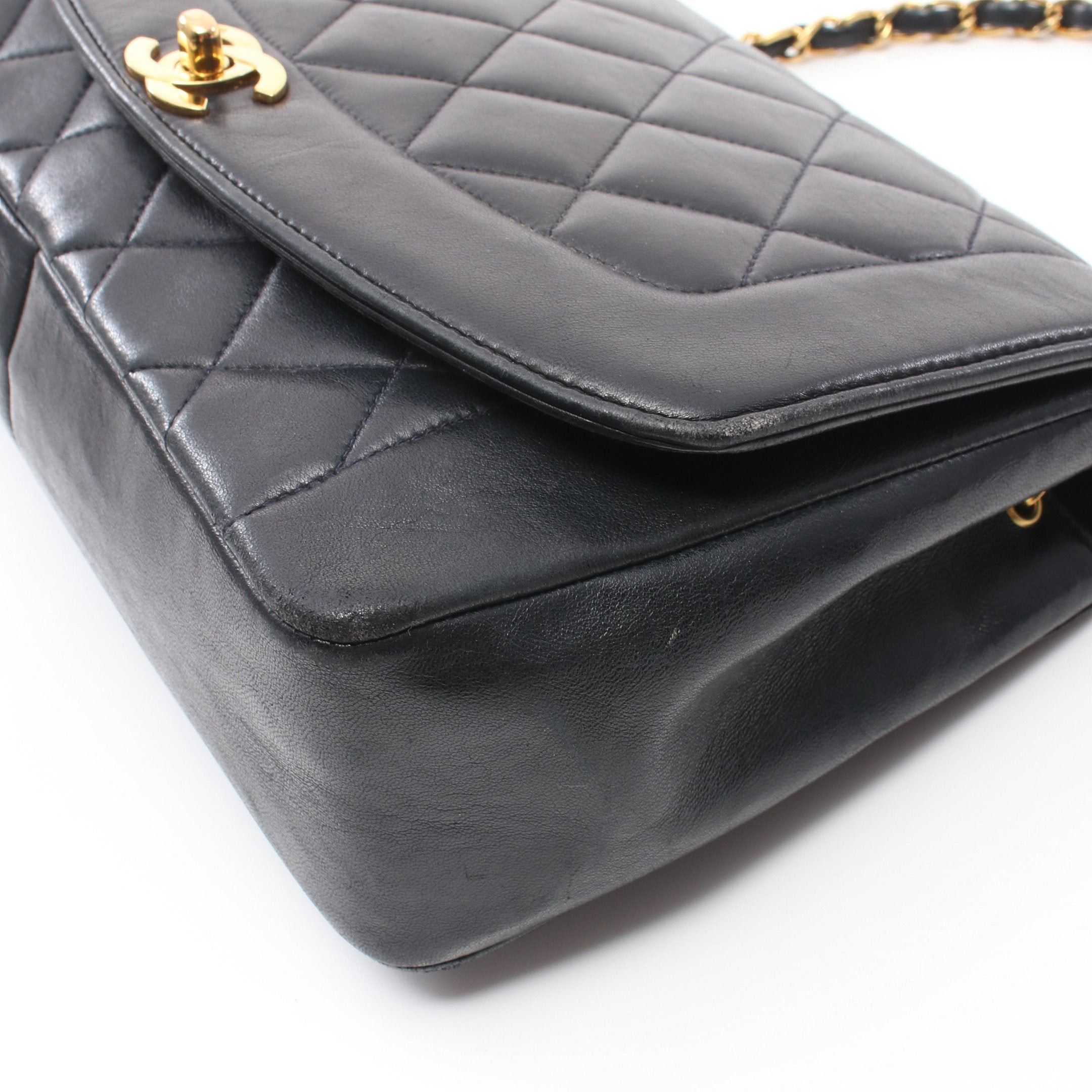 Chanel Chanel Matelasse Diana Flap Chain Shoulder Bag Lambskin Dark Navy Gold Hardware Size ONE SIZE - 6 Thumbnail