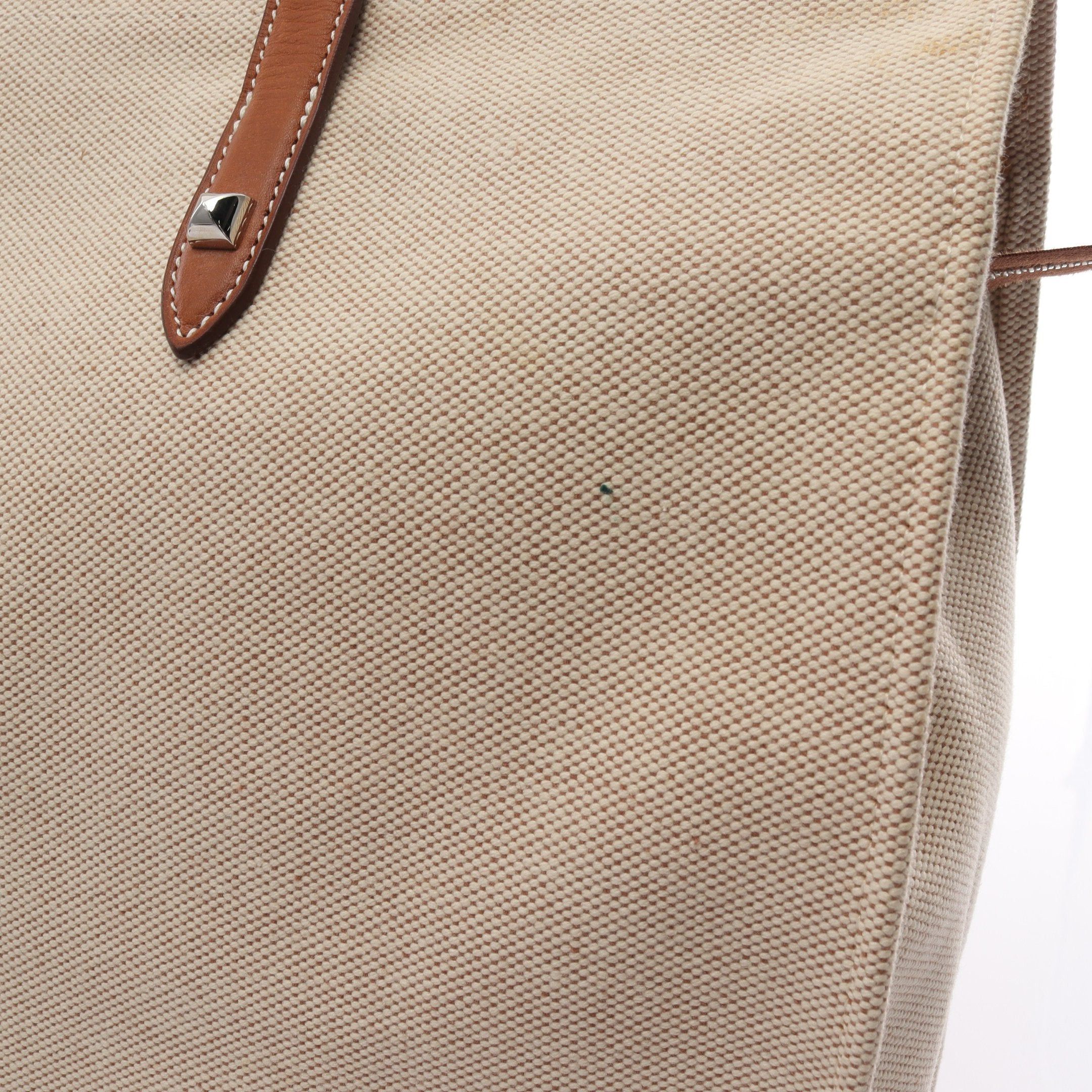 Hermes Hermes Kabas Mirror Handbag Tote Bag Toile Ash Leather Beige Brown Silver Hardware □L Stamp Size ONE SIZE - 11 Thumbnail