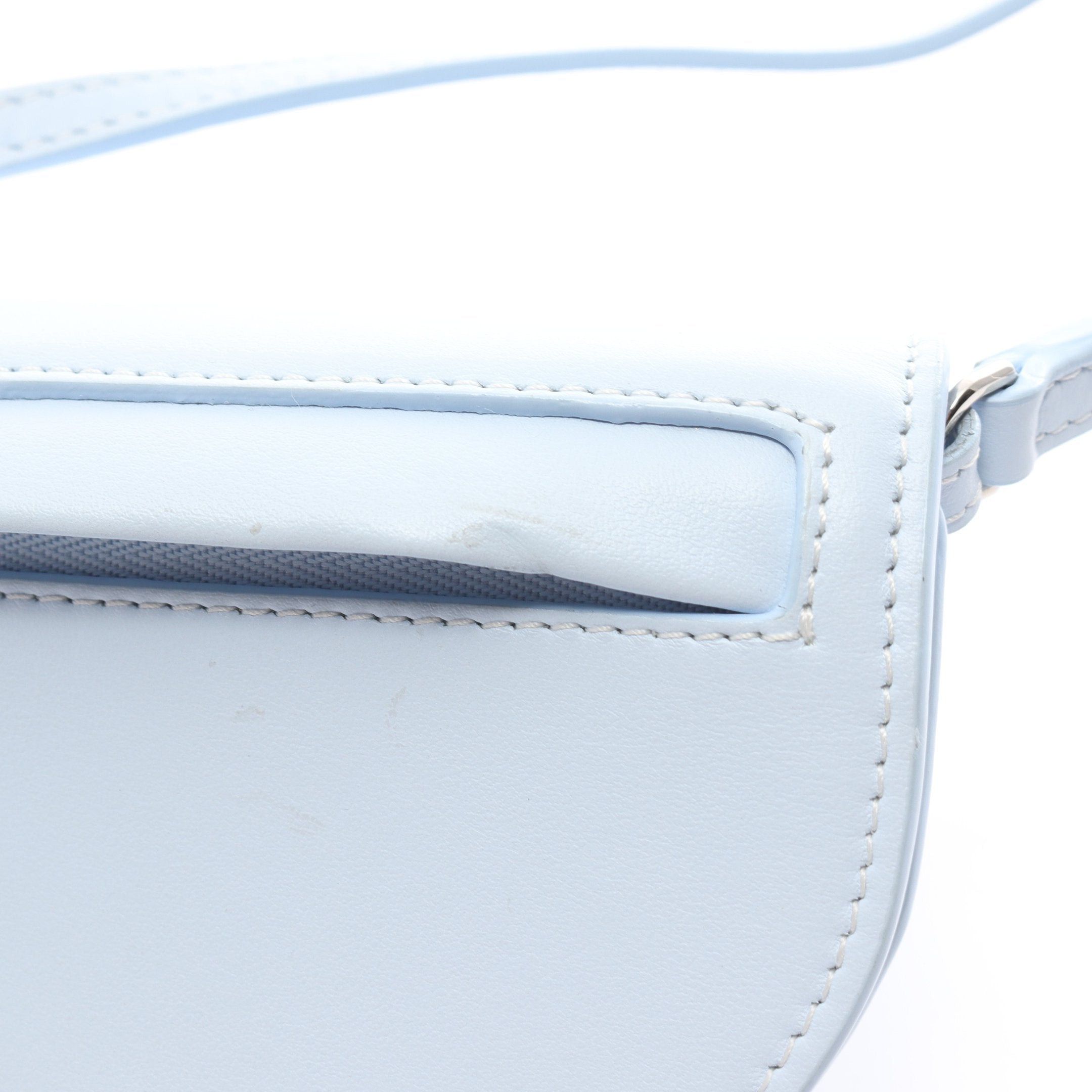 Burberry Burberry Olympia Mini Shoulder Bag Leather Light Blue Size ONE SIZE - 5 Thumbnail