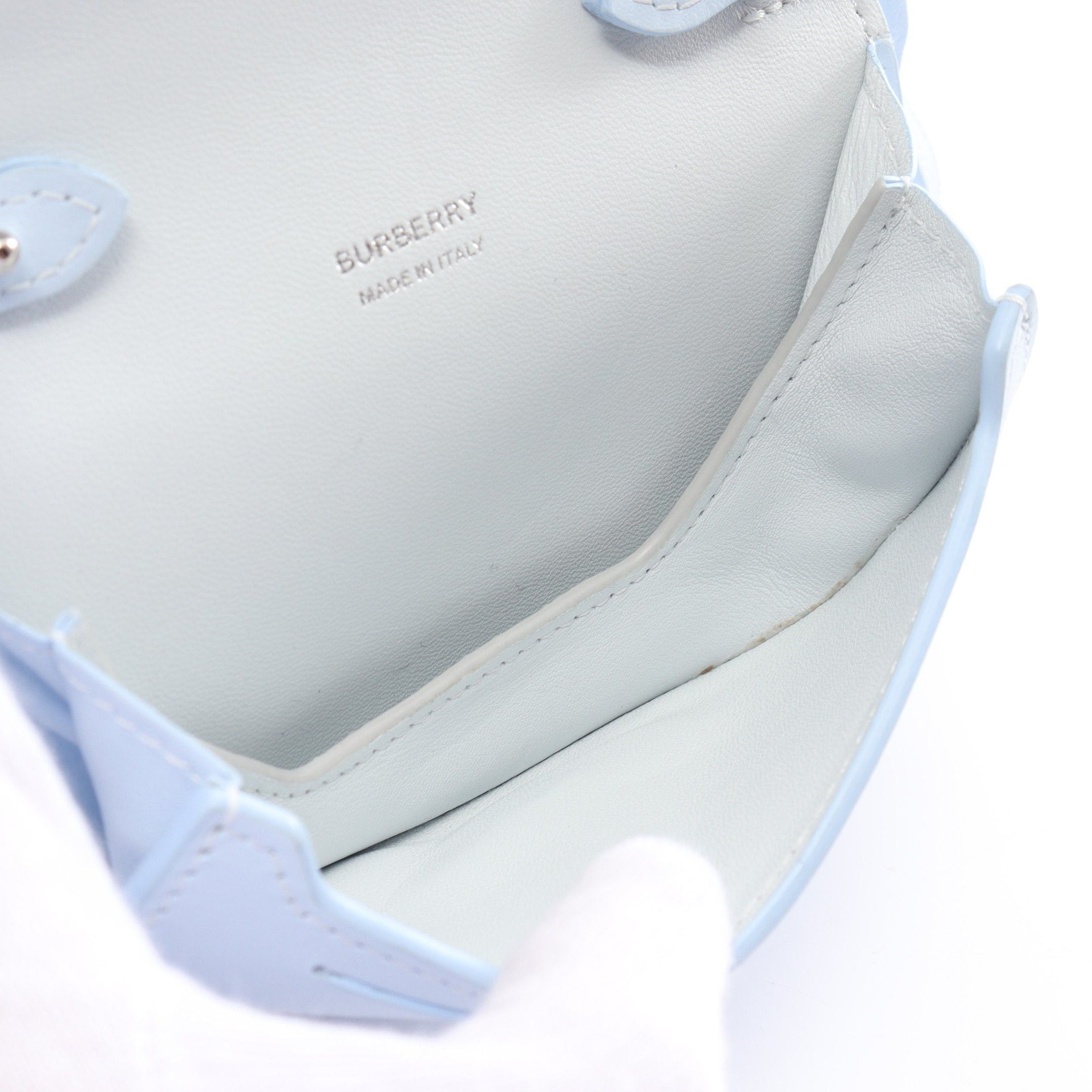 Burberry Burberry Olympia Mini Shoulder Bag Leather Light Blue Size ONE SIZE - 3 Thumbnail