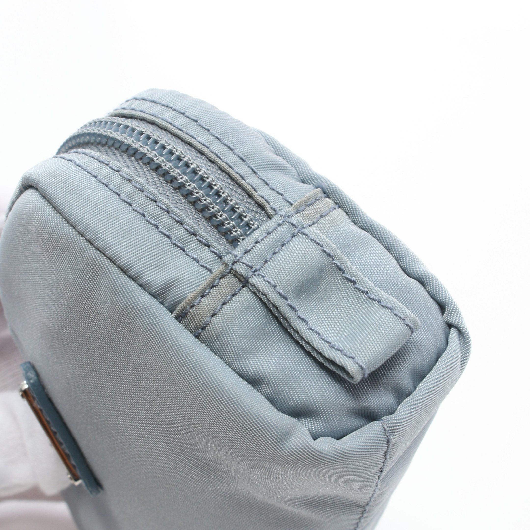 Prada Prada Vera Pouch Nylon Saffiano Leather Blue Gray Size ONE SIZE - 5 Thumbnail