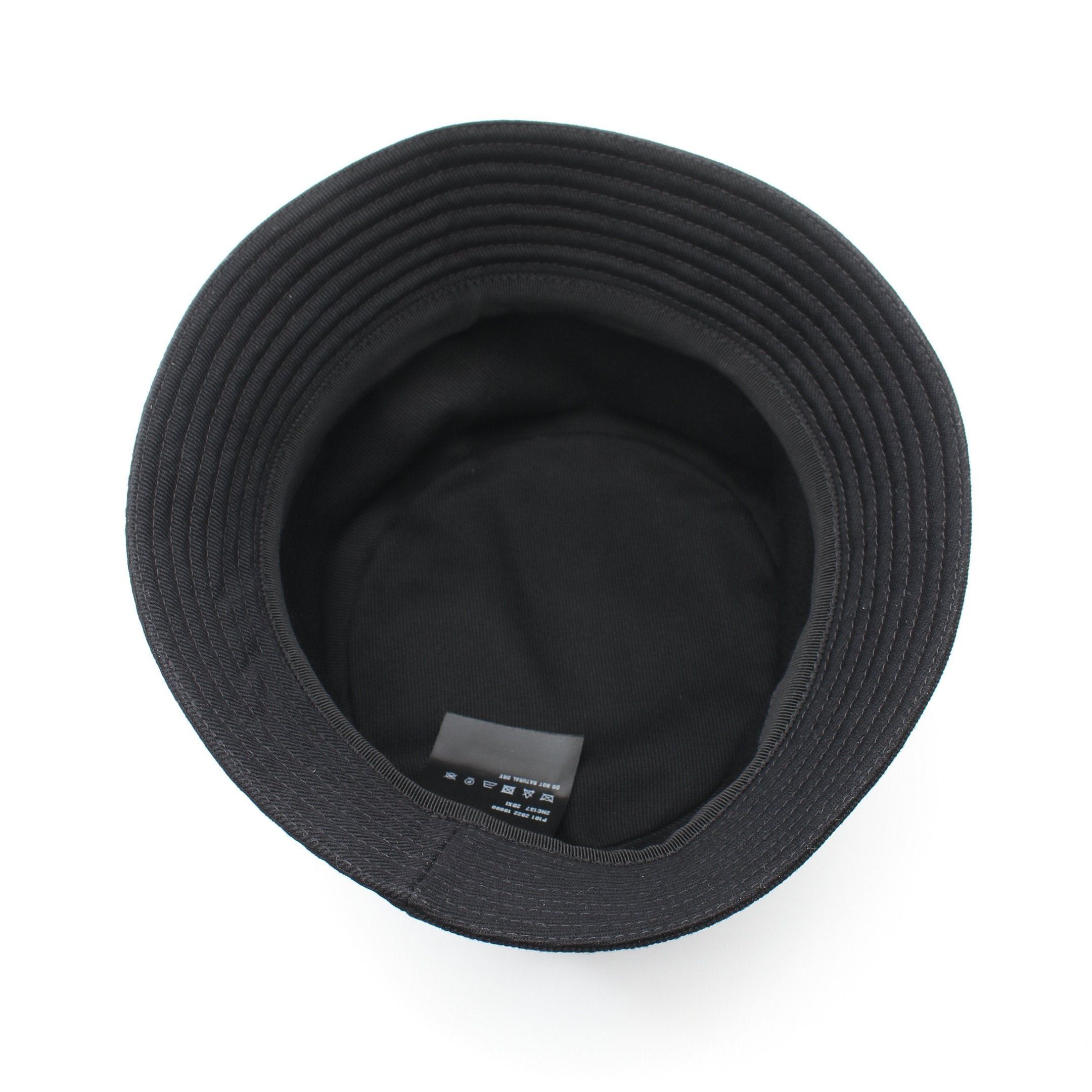 Prada Prada Triangle Logo Bucket Hat Cotton Black Size ONE SIZE - 3 Thumbnail