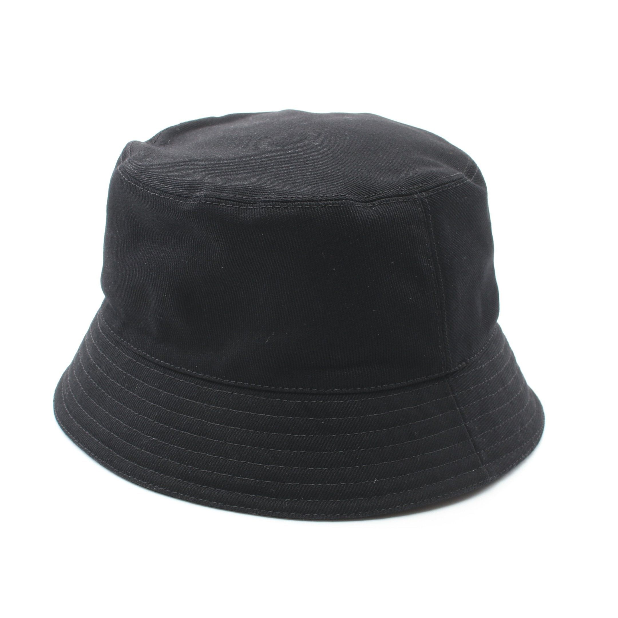 Prada Prada Triangle Logo Bucket Hat Cotton Black Size ONE SIZE - 2 Thumbnail
