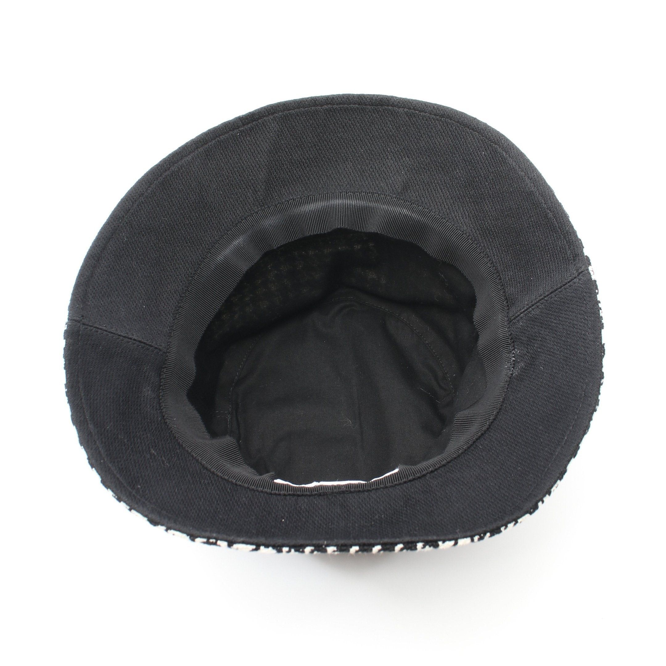 Dior Dior Houndstooth Bucket Hat Cotton White Black Size ONE SIZE - 3 Thumbnail