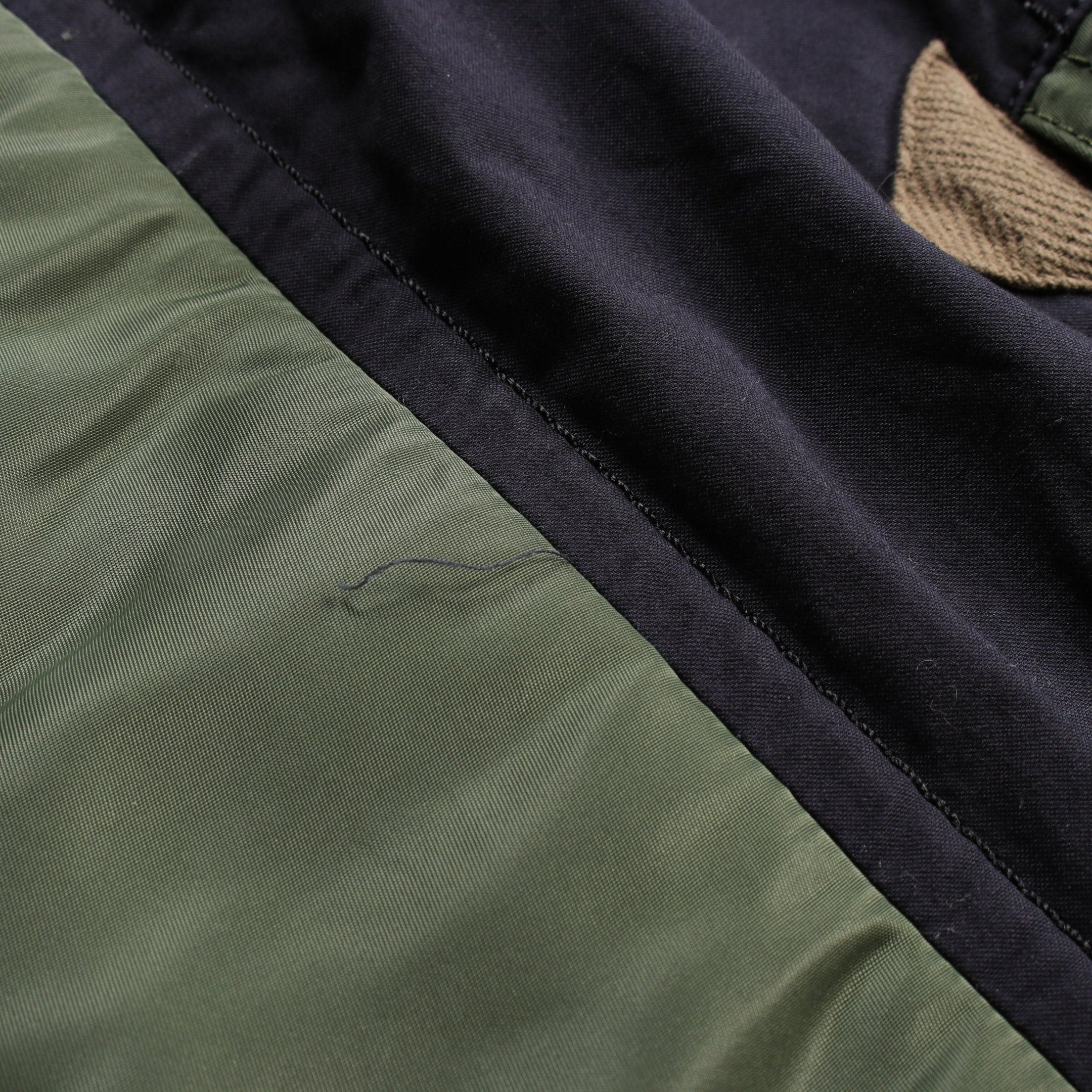 Sacai Sacai Hybrid Military Blouson Cotton Nylon Green Dark Navy Hooded Size ONE SIZE - 5 Thumbnail