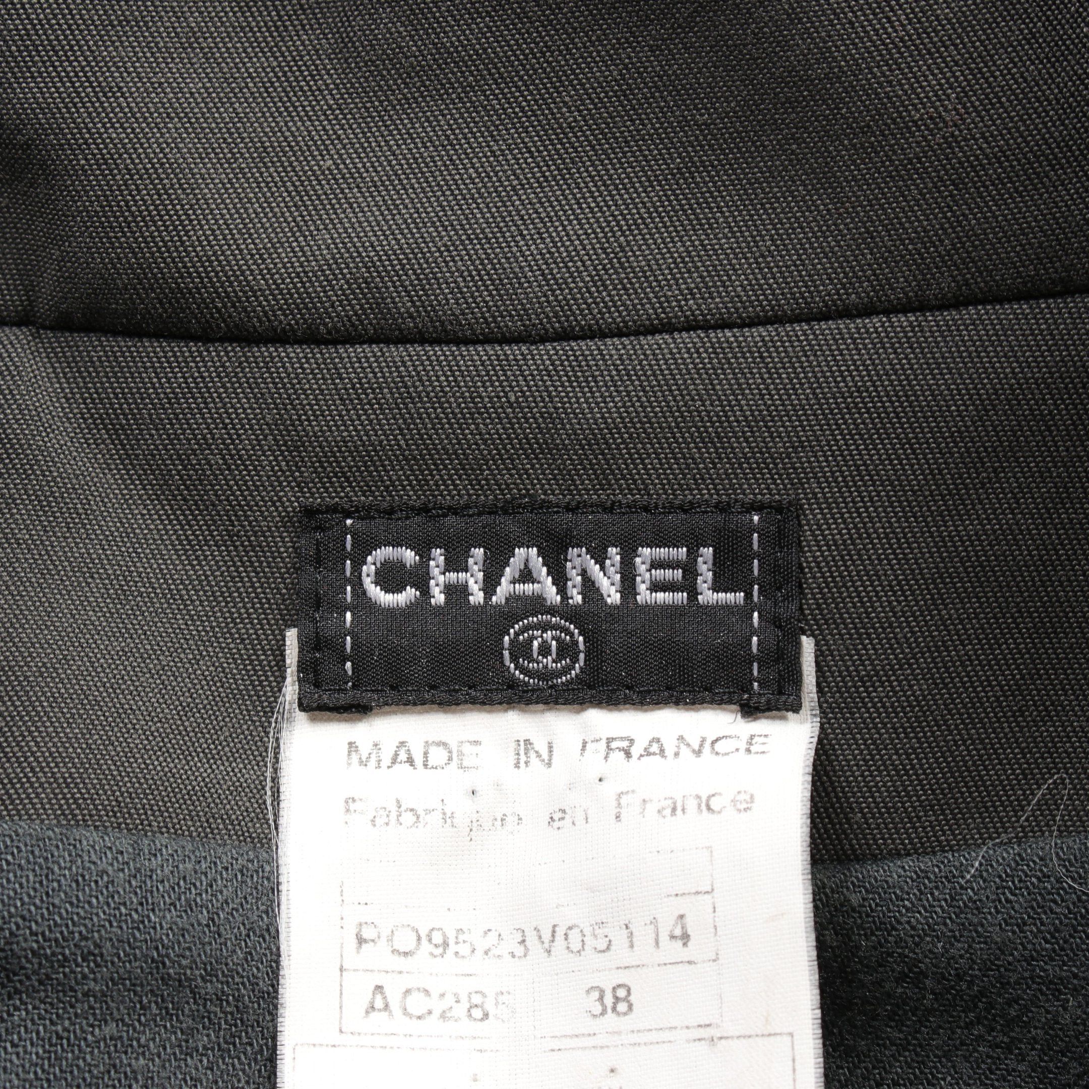 Chanel Chanel Trench Coat Cotton Nylon Dark Gray Size ONE SIZE - 3 Thumbnail