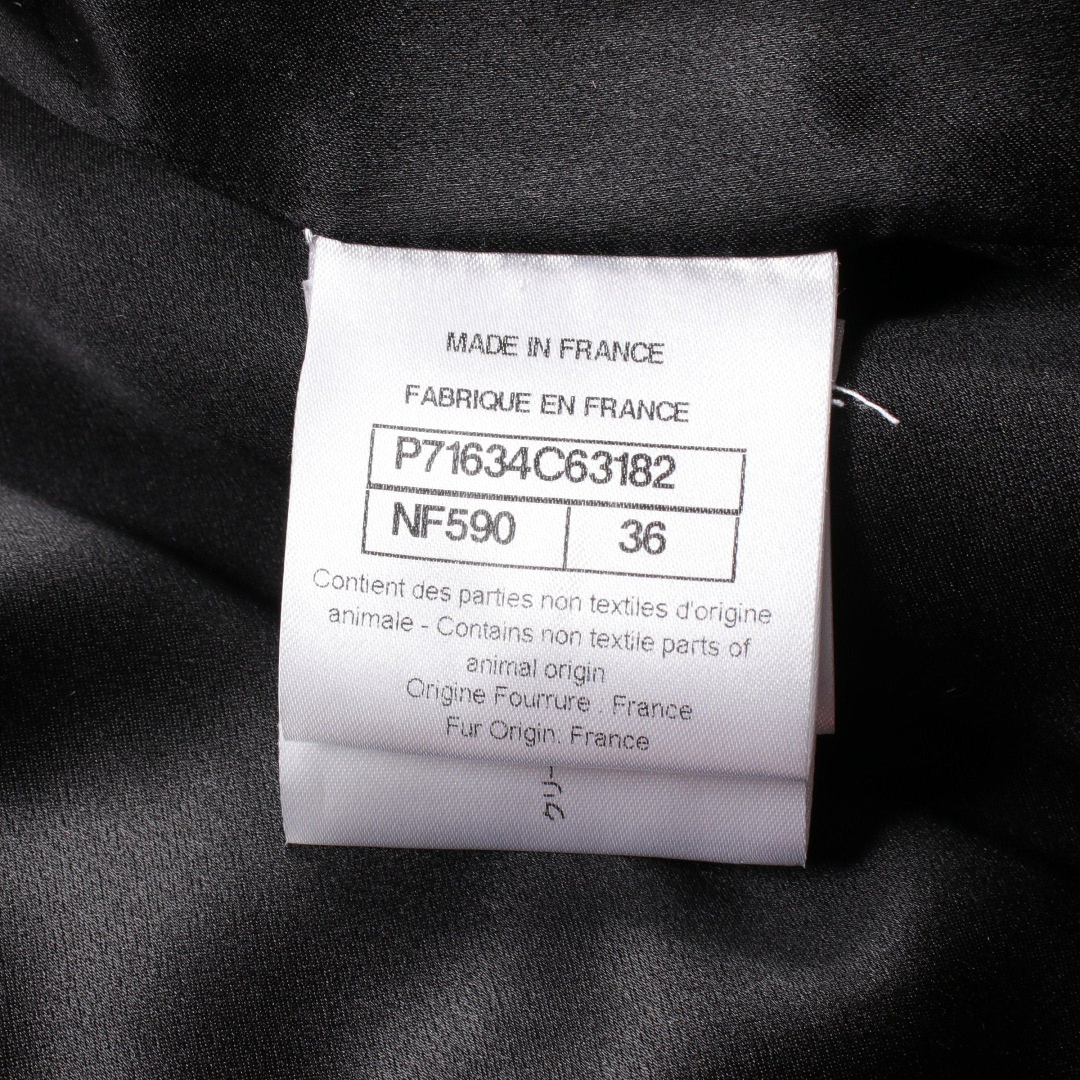 Chanel Chanel Cocomark Button Fur Jacket No-Collar Shearling Black Pink 21K Size ONE SIZE - 7 Thumbnail