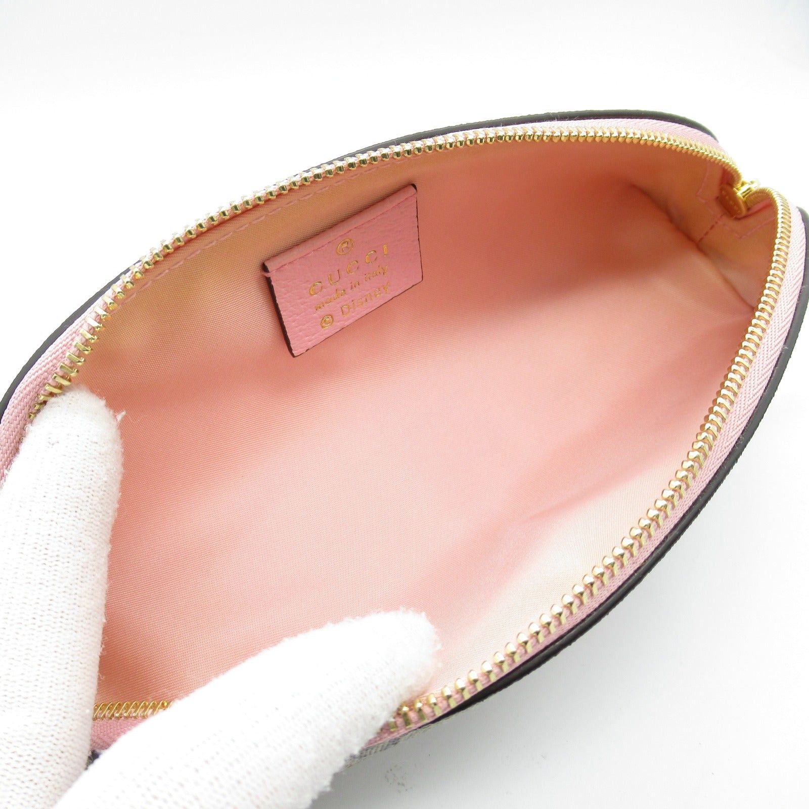 Gucci Gucci Pencil Case Daisy Duck Accessory Coated Canvas Leather Beige Pink Size ONE SIZE - 5 Thumbnail