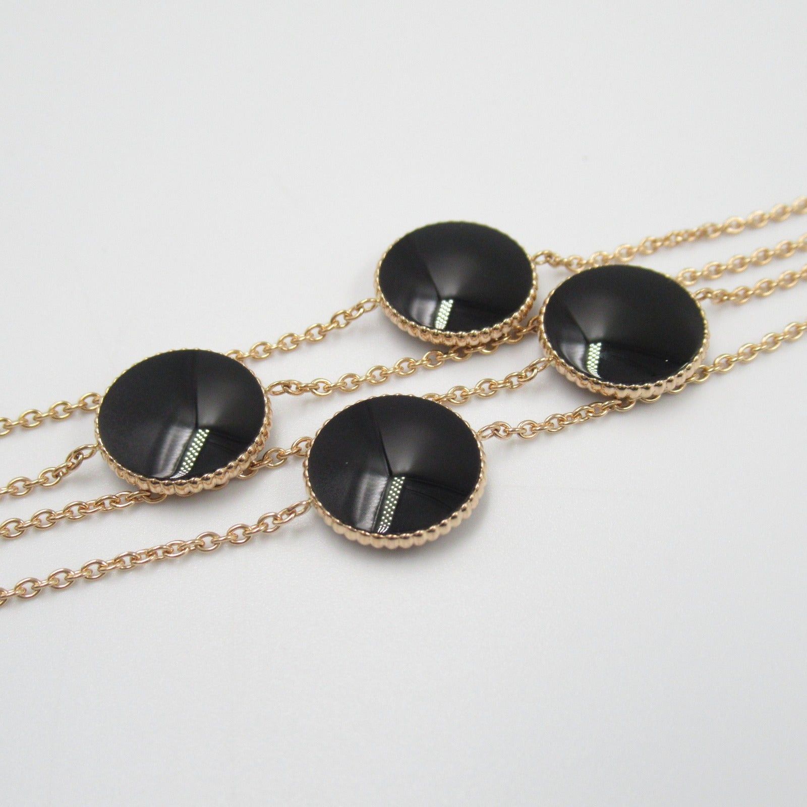 Dior Dior Rose Thevan 9P Necklace K18Pg (Pink Gold) Diamond Onyx Clear Black Size ONE SIZE - 6 Thumbnail