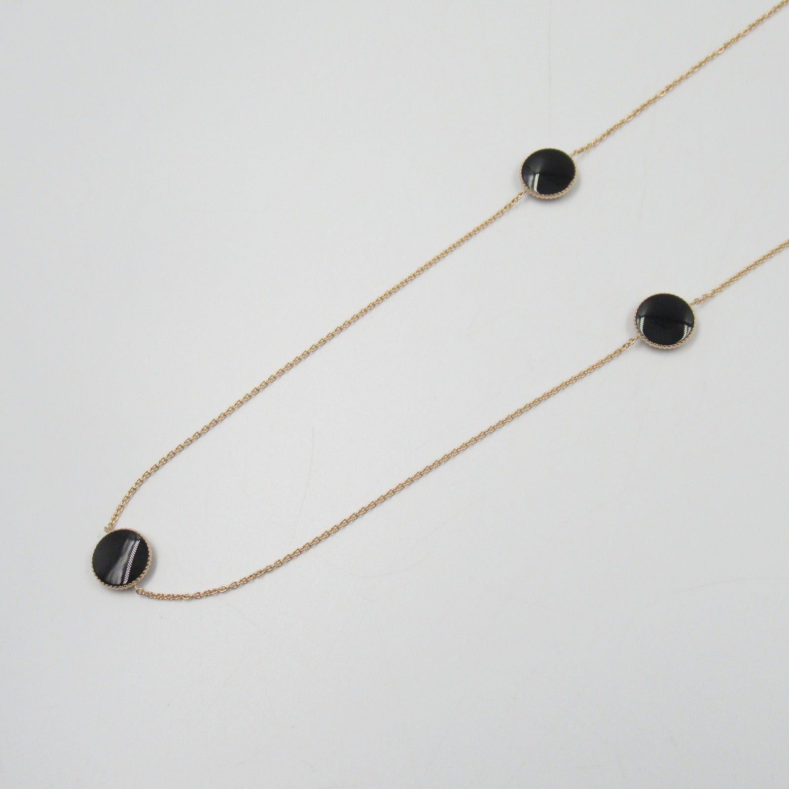 Dior Dior Rose Thevan 9P Necklace K18Pg (Pink Gold) Diamond Onyx Clear Black Size ONE SIZE - 7 Thumbnail