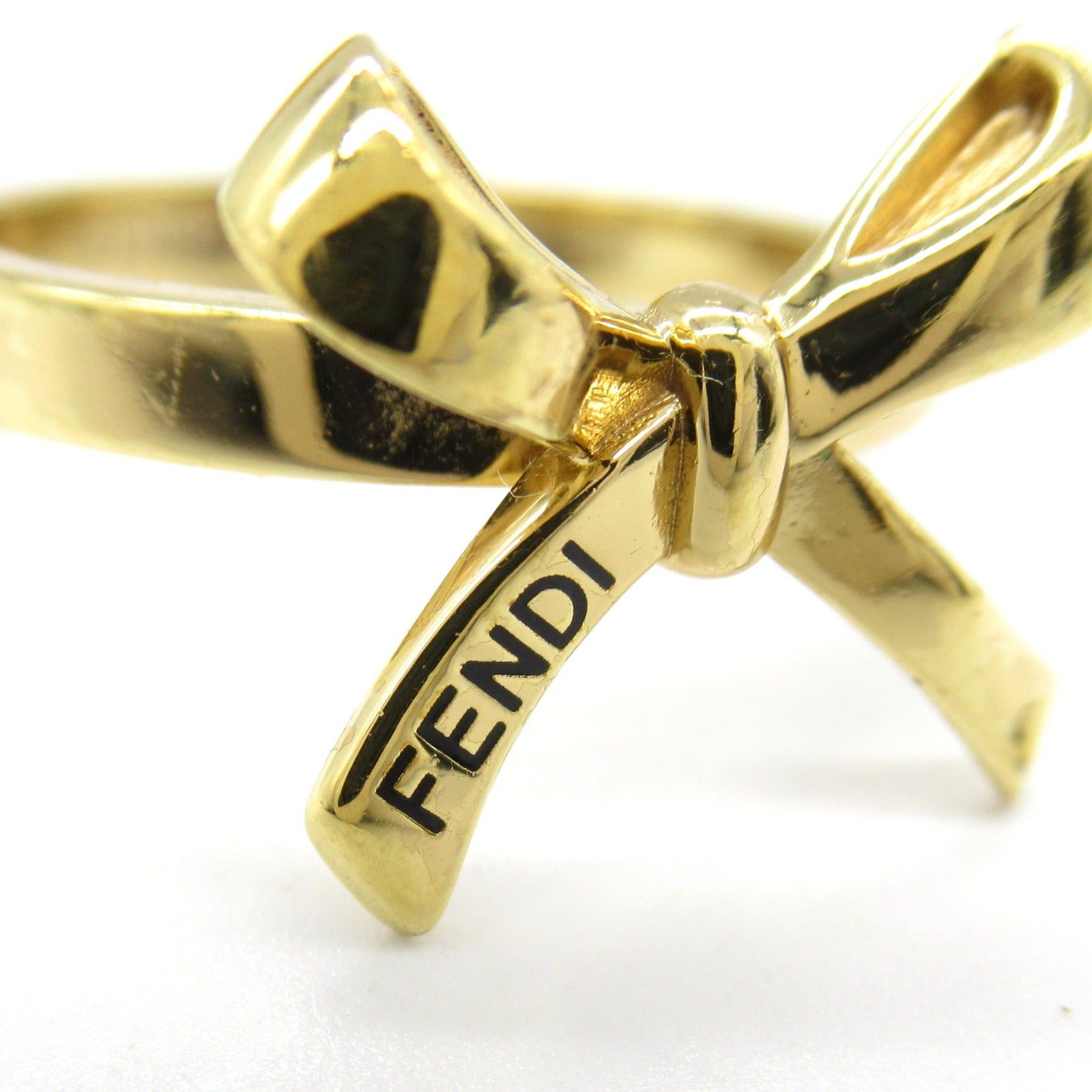 Fendi Fendi Ribbon Motif Ring Gp (Gold Plated) Gold Size ONE SIZE - 5 Thumbnail