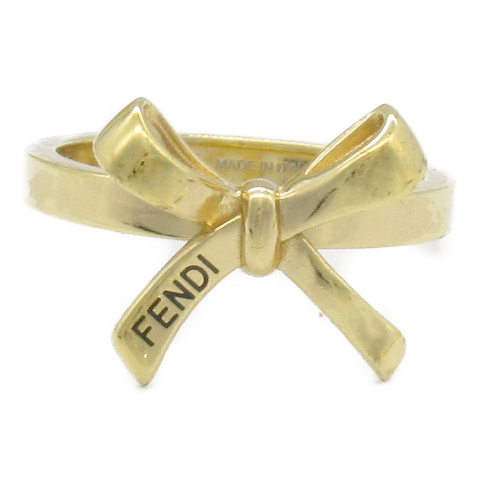 Fendi Fendi Ribbon Motif Ring Gp (Gold Plated) Gold Size ONE SIZE - 2 Thumbnail