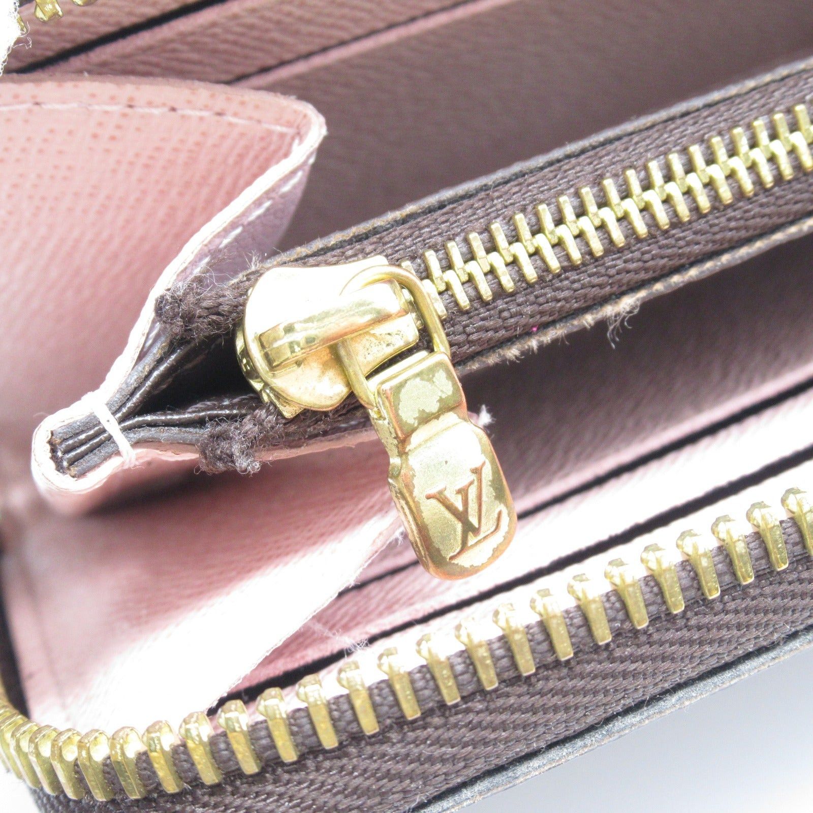 Louis Vuitton Louis Vuitton Portefeuille Clemence Round Zipper Long Wallet Coated Canvas Monogram Brown Rose Ballerine Size ONE SIZE - 8 Thumbnail