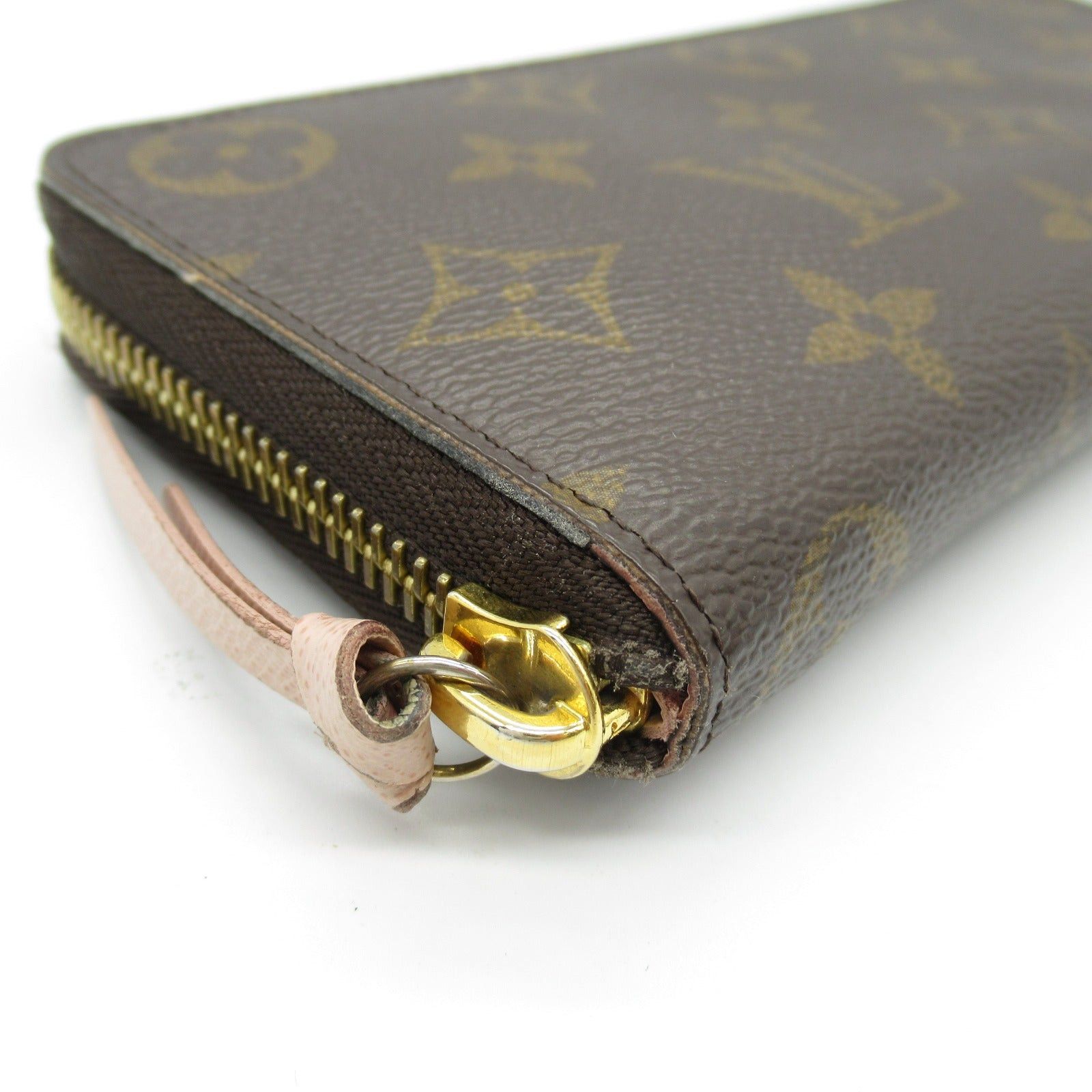 Louis Vuitton Louis Vuitton Portefeuille Clemence Round Zipper Long Wallet Coated Canvas Monogram Brown Rose Ballerine Size ONE SIZE - 12 Thumbnail