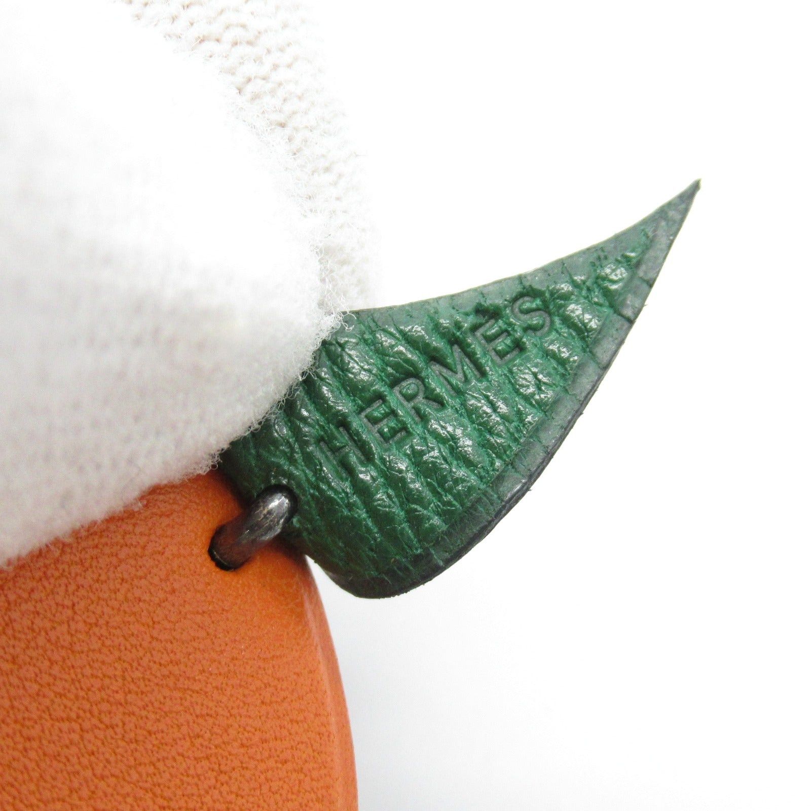 Hermes Hermes Fruit Keychain ”Orange” Key Ring 925 Silver Leather Orange Size ONE SIZE - 5 Thumbnail