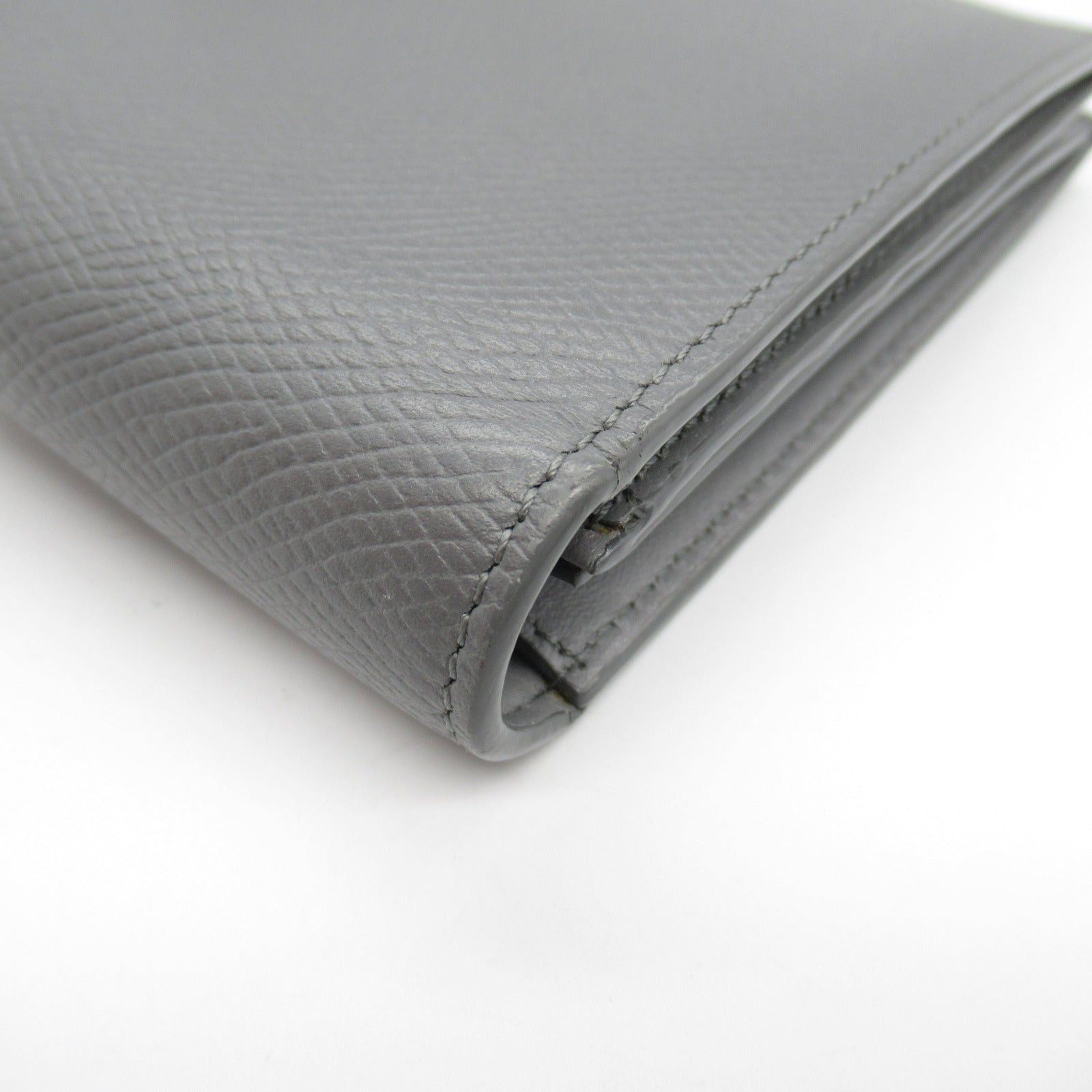 Celine Celine Large Strap Wallet Bi-Fold Long Calfskin (Cowhide) Gray Size ONE SIZE - 8 Thumbnail