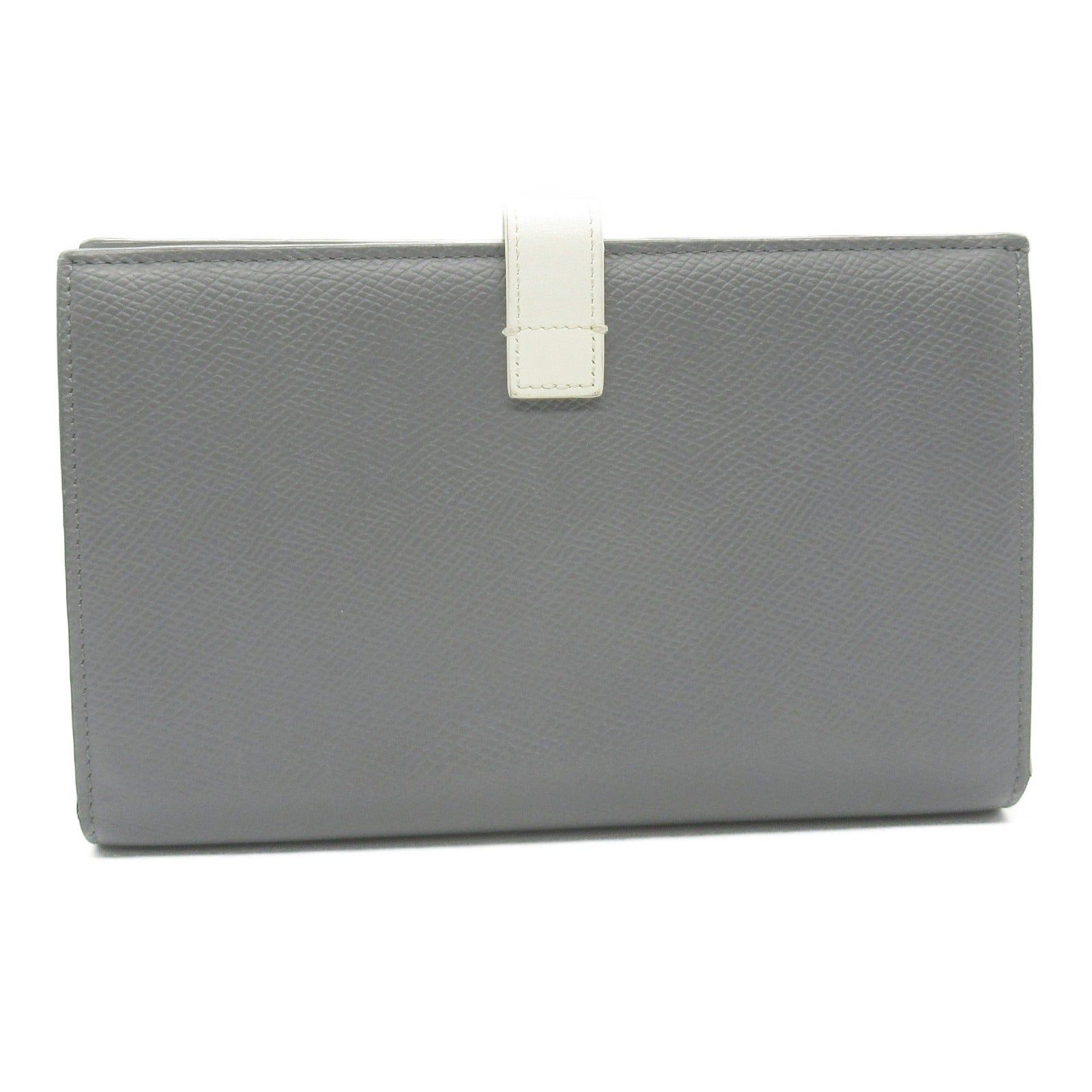 Celine Celine Large Strap Wallet Bi-Fold Long Calfskin (Cowhide) Gray Size ONE SIZE - 2 Thumbnail