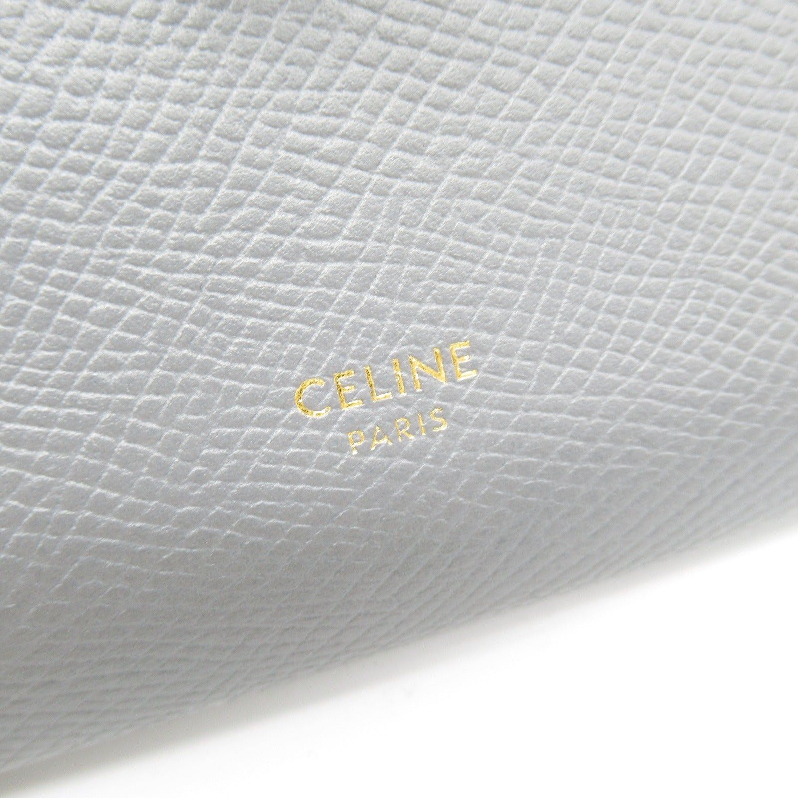 Celine Celine Large Strap Wallet Bi-Fold Long Calfskin (Cowhide) Gray Size ONE SIZE - 6 Thumbnail