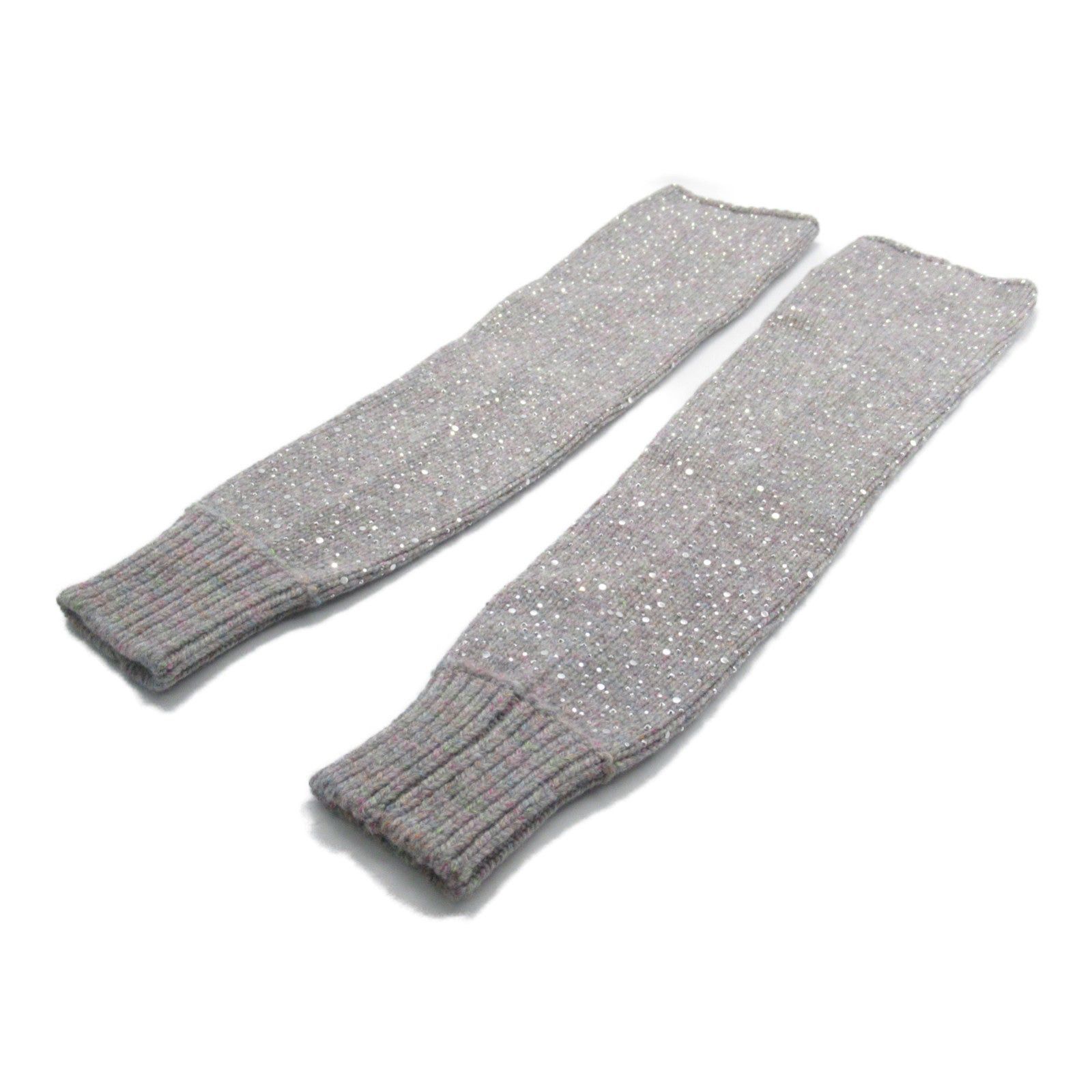 Chanel Chanel Arm Warmers Accessory Wool Cotton Gray Multicolor Size ONE SIZE - 2 Thumbnail
