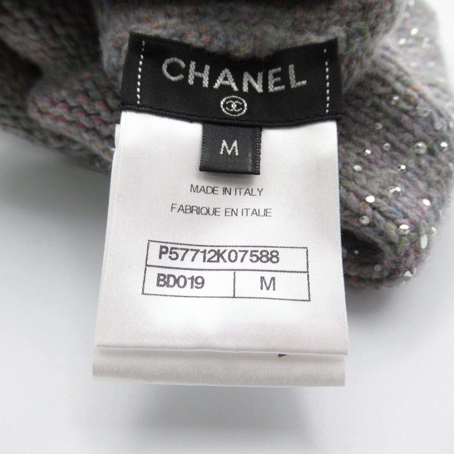 Chanel Chanel Arm Warmers Accessory Wool Cotton Gray Multicolor Size ONE SIZE - 5 Thumbnail