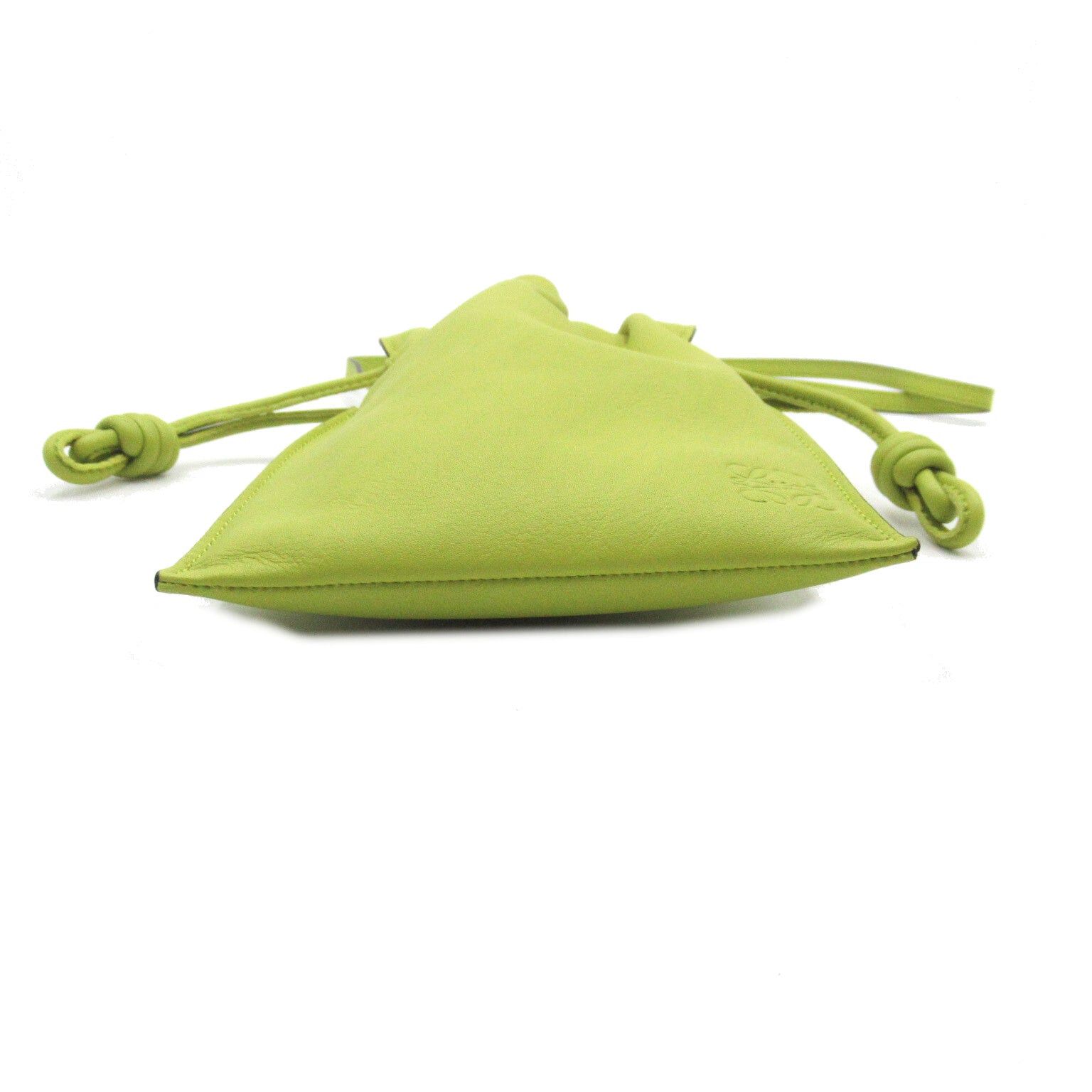 Loewe Loewe Flamenco Pocket Shoulder Bag Leather Green Lime Yellow Size ONE SIZE - 4 Thumbnail