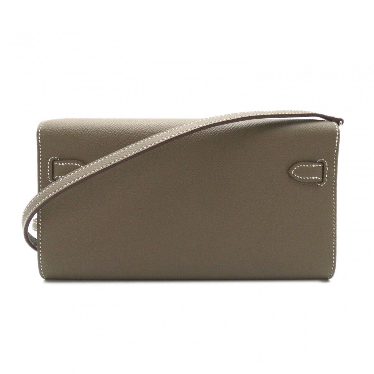 Hermes Hermes Kelly Long To Go Shoulder Bag Leather Veau Epsom Gray Etoupe Silver Hardware B Stamp Size ONE SIZE - 2 Thumbnail