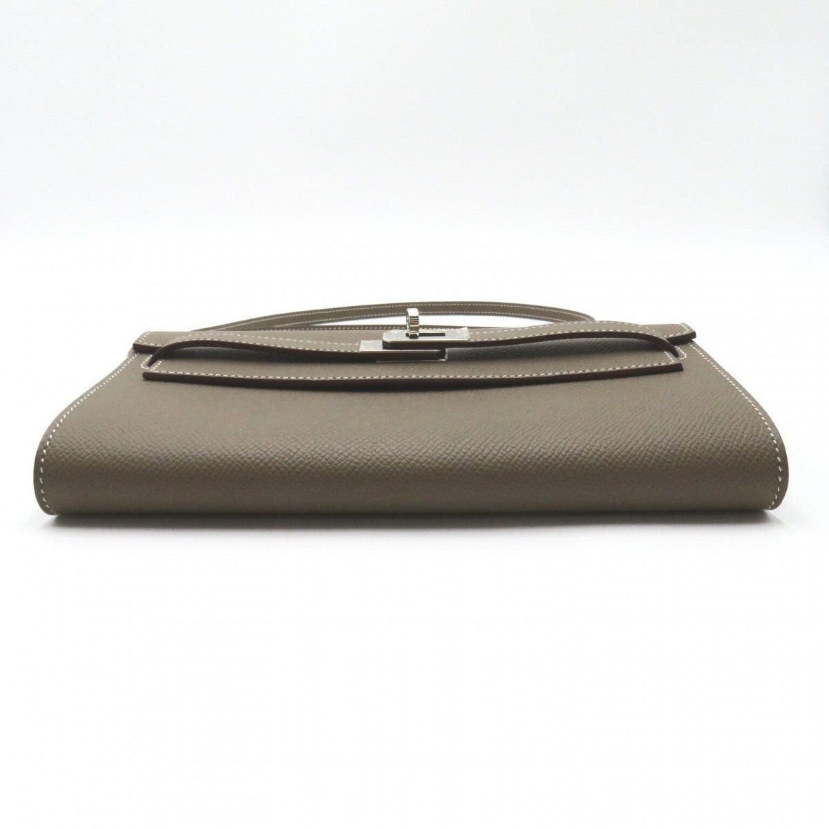 Hermes Hermes Kelly Long To Go Shoulder Bag Leather Veau Epsom Gray Etoupe Silver Hardware B Stamp Size ONE SIZE - 4 Thumbnail