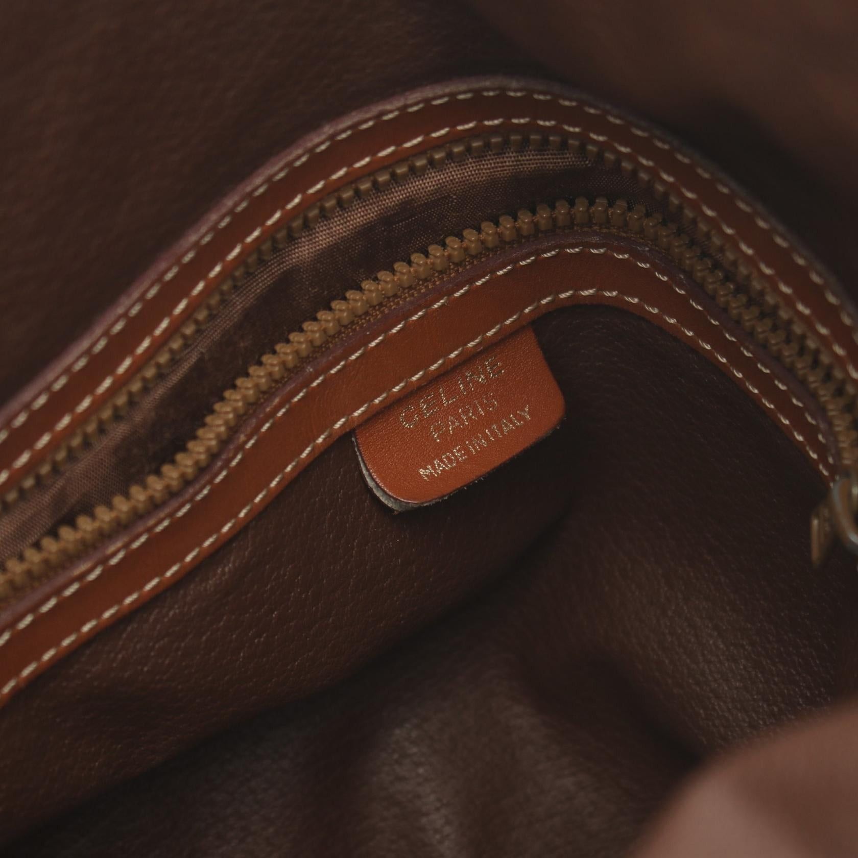 Celine Celine Old Celine Shoulder Bag Leather Brown Size ONE SIZE - 4 Thumbnail