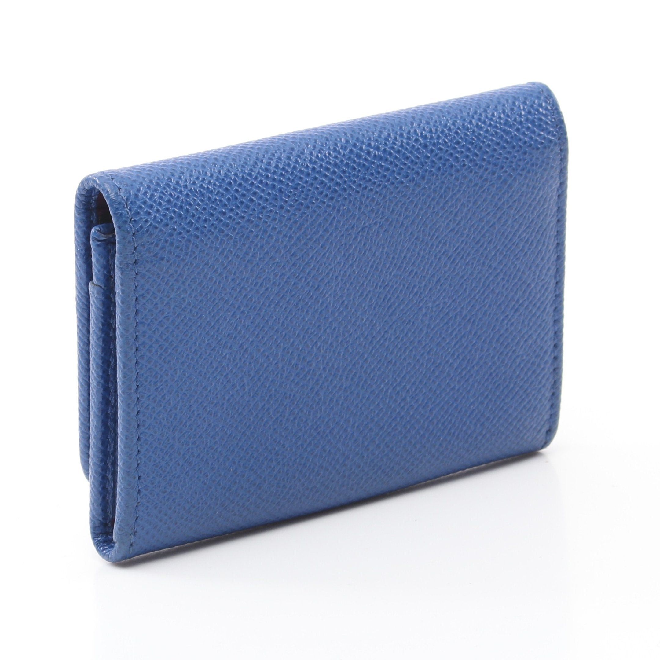 Bvlgari Bvlgari Logo Clip Card Case Name Holder Leather Blue Size ONE SIZE - 2 Thumbnail