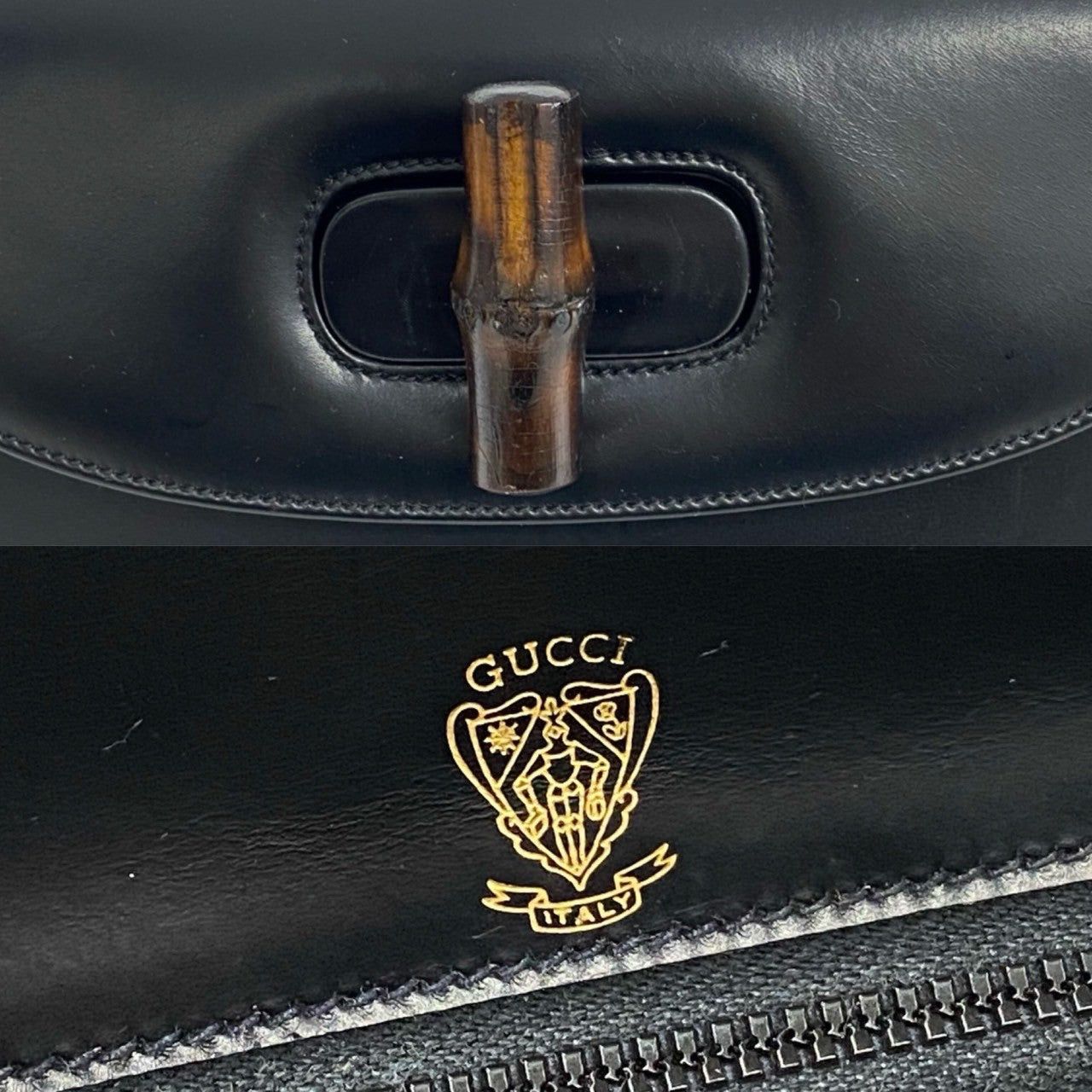 Gucci Gucci Handbag Black Leather Size ONE SIZE - 3 Thumbnail