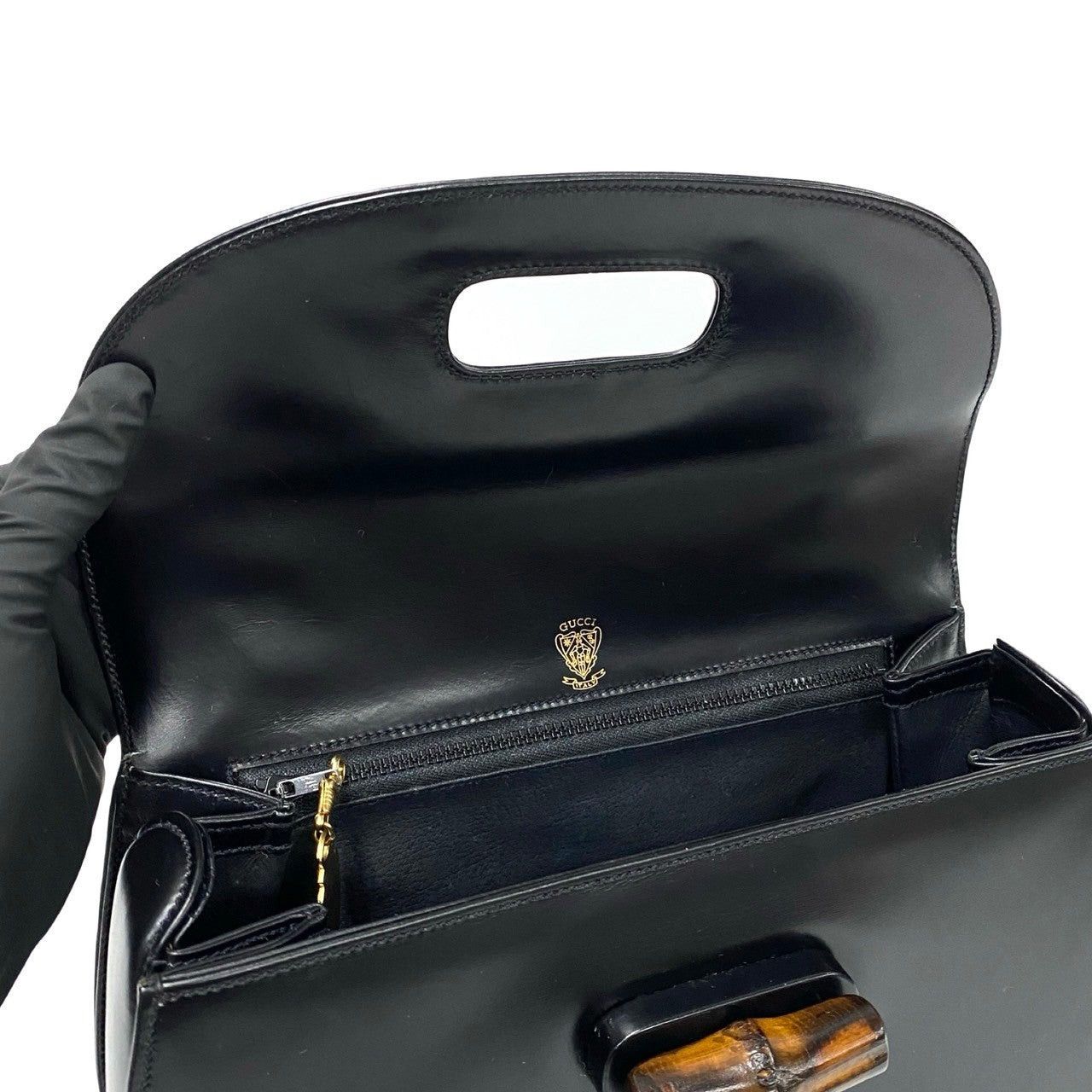 Gucci Gucci Handbag Black Leather Size ONE SIZE - 8 Thumbnail