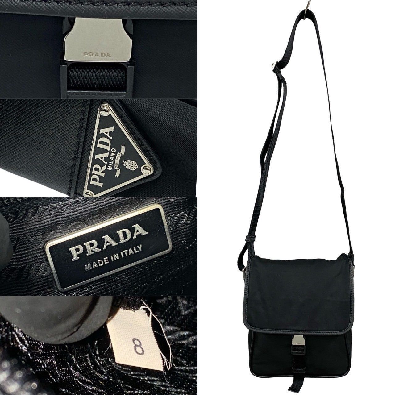 Prada Prada Shoulder Bag Black Nylon Size ONE SIZE - 2 Thumbnail