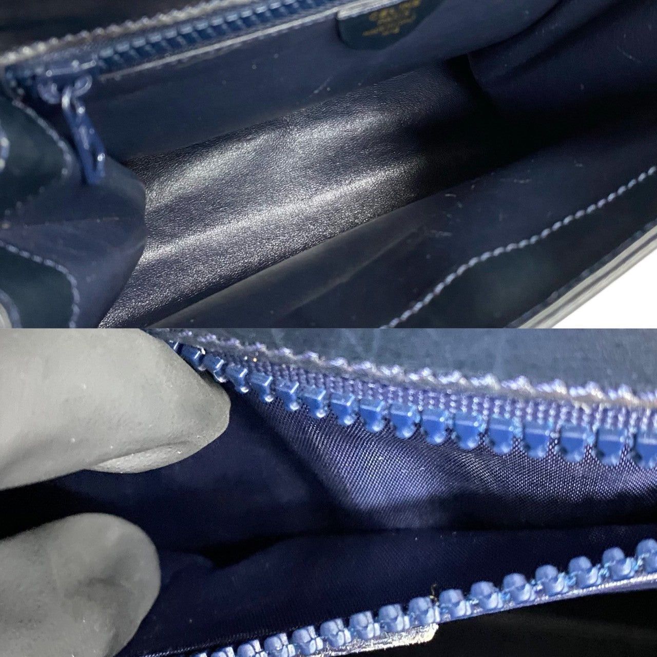 Celine Celine Handbag Blue Leather Size ONE SIZE - 8 Thumbnail