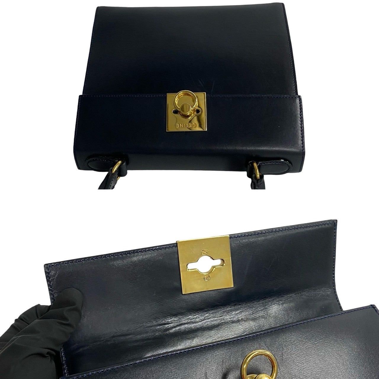 Celine Celine Handbag Blue Leather Size ONE SIZE - 7 Thumbnail